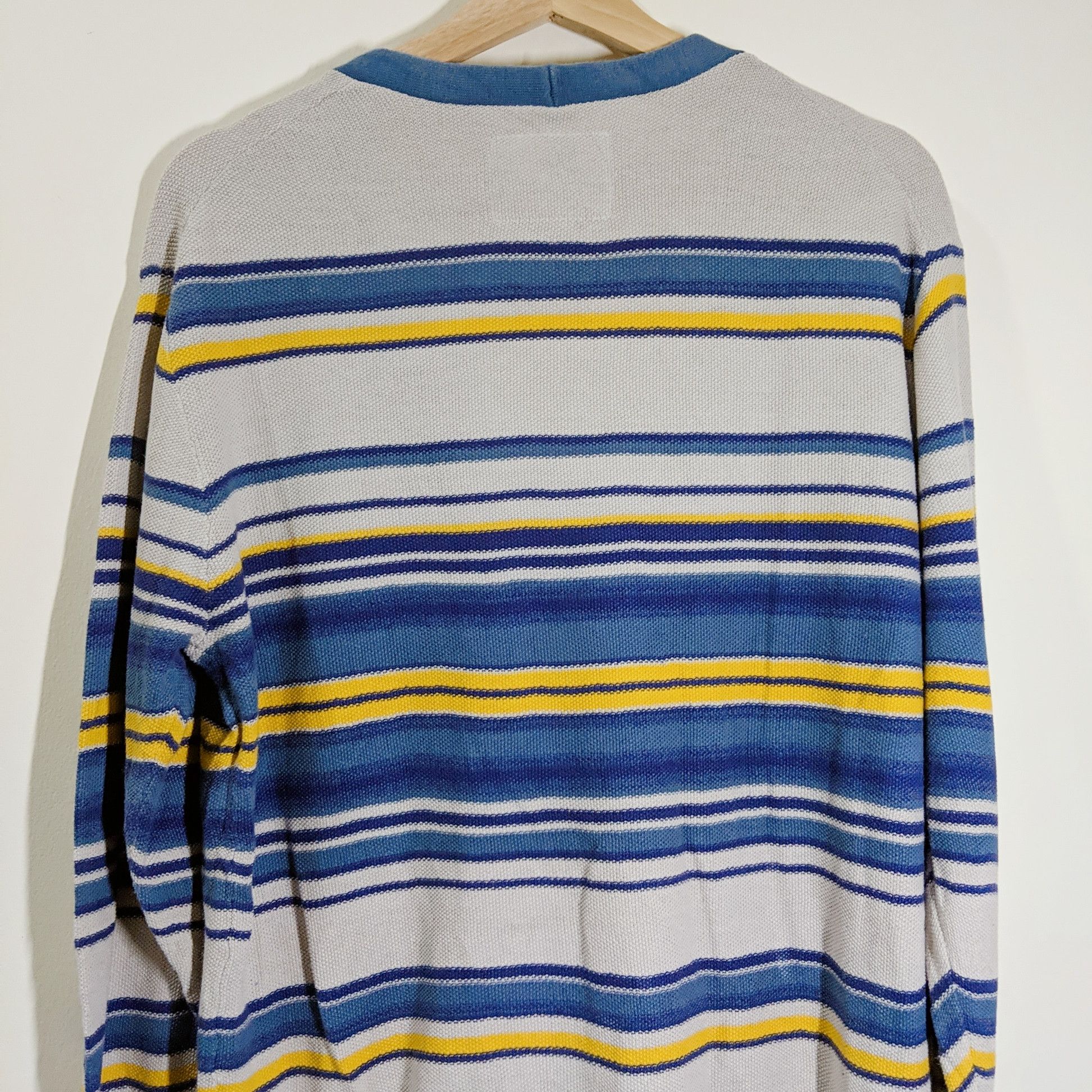 Japanese Brand Vintage Rare BabyFlow Stripe Cardigan Knitwear Sweater Size US L / EU 52-54 / 3 - 6 Thumbnail