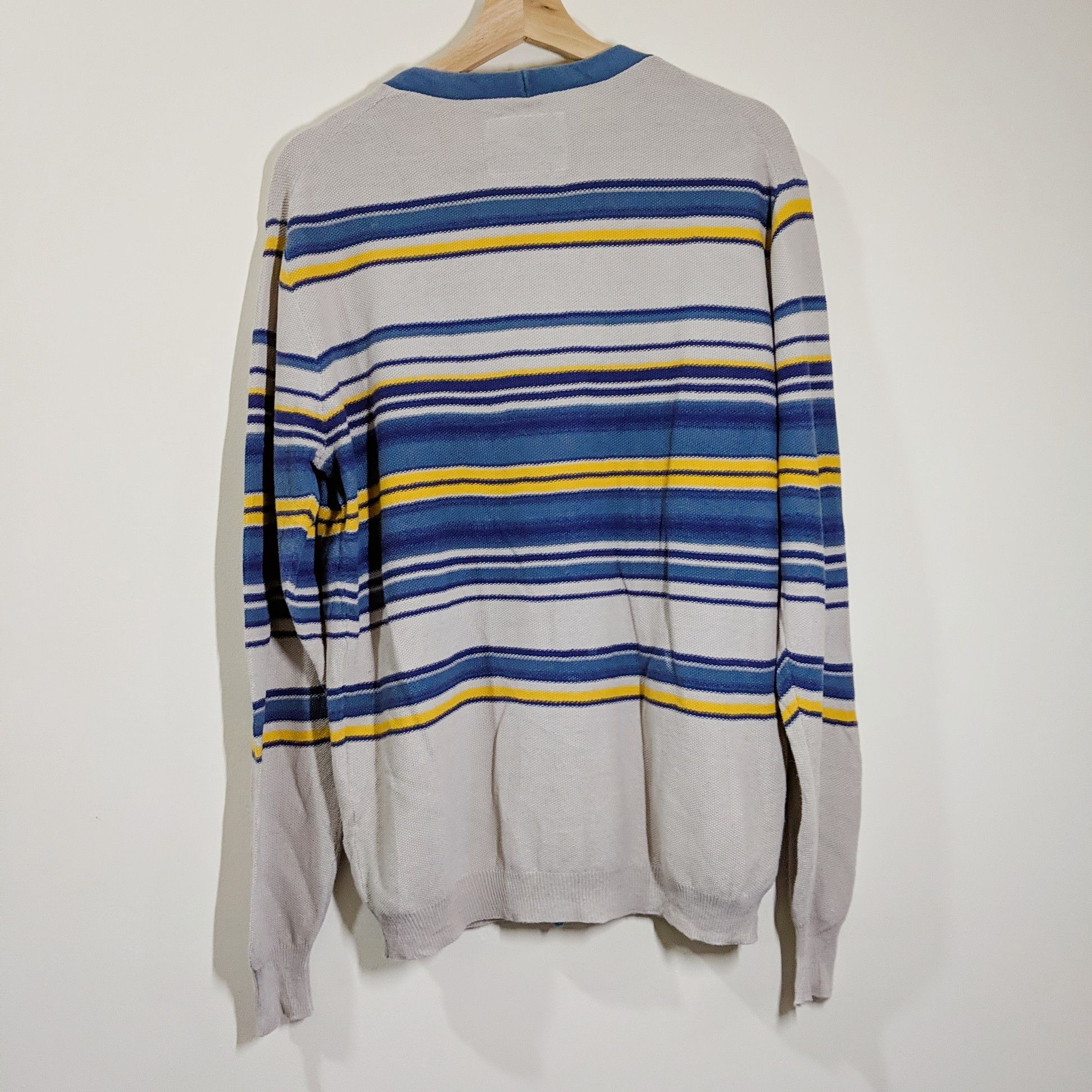 Japanese Brand Vintage Rare BabyFlow Stripe Cardigan Knitwear Sweater Size US L / EU 52-54 / 3 - 5 Thumbnail