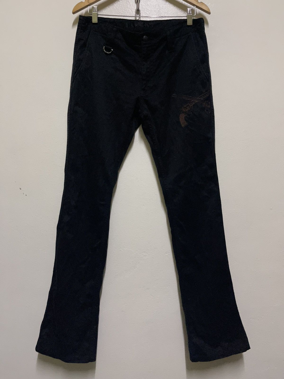 image of Roar Cross Guns Flare Pants Japan in Black, Men's (Size 32)