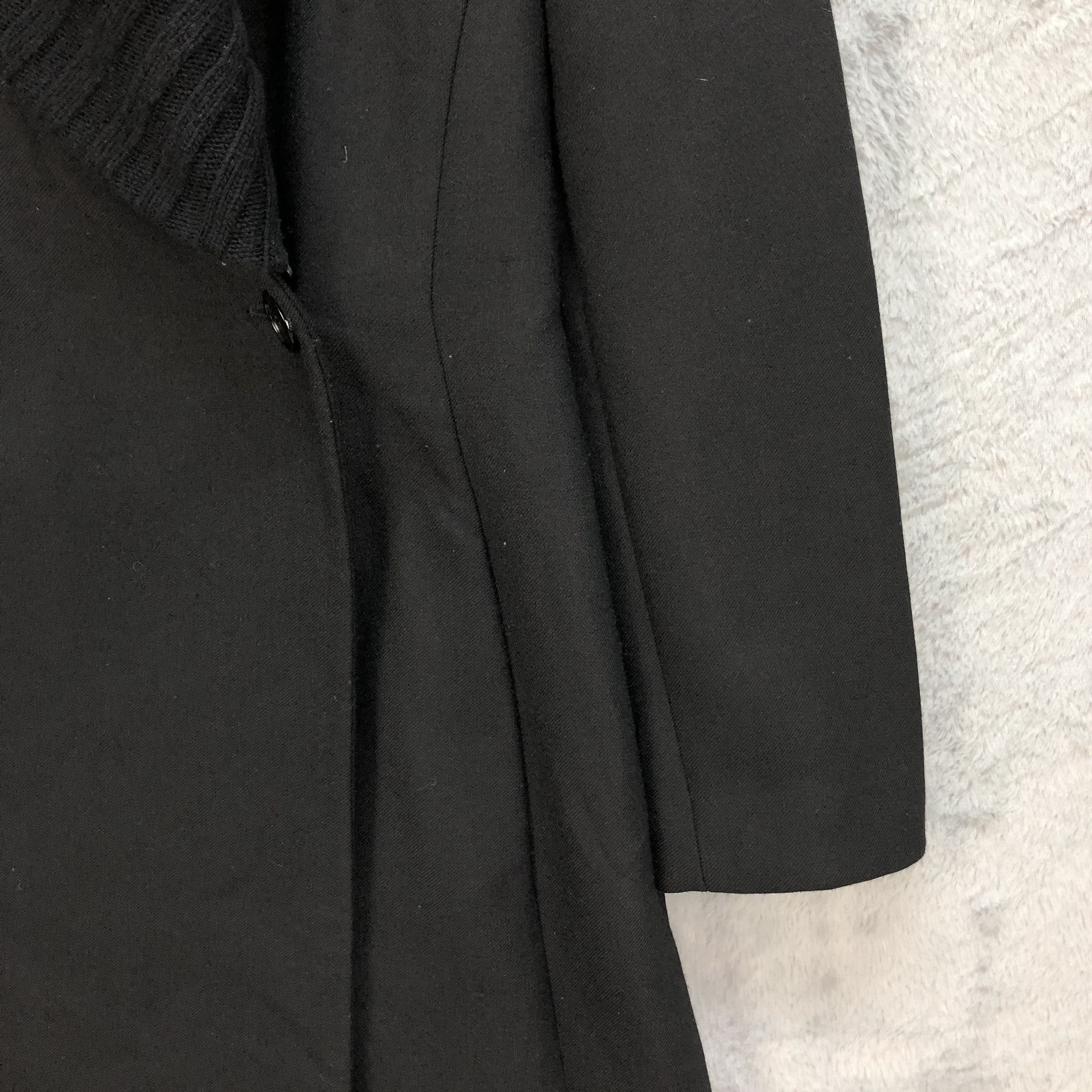 Emporio Armani EMPORIO ARMANI ASYMMETRICAL WOOL OVERCOAT #6113-48 Size S / US 4 / IT 40 - 5 Thumbnail