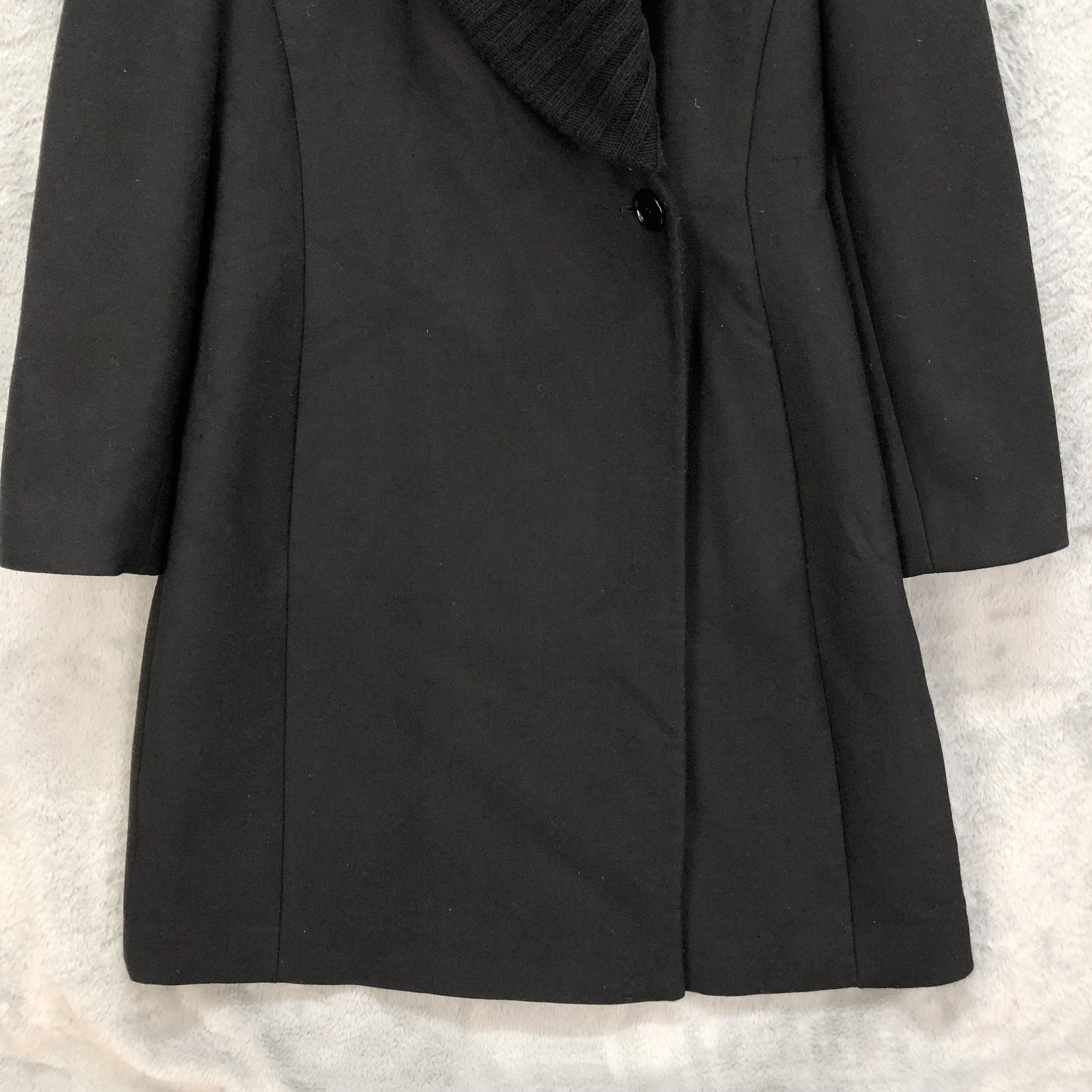Emporio Armani EMPORIO ARMANI ASYMMETRICAL WOOL OVERCOAT #6113-48 Size S / US 4 / IT 40 - 3 Thumbnail