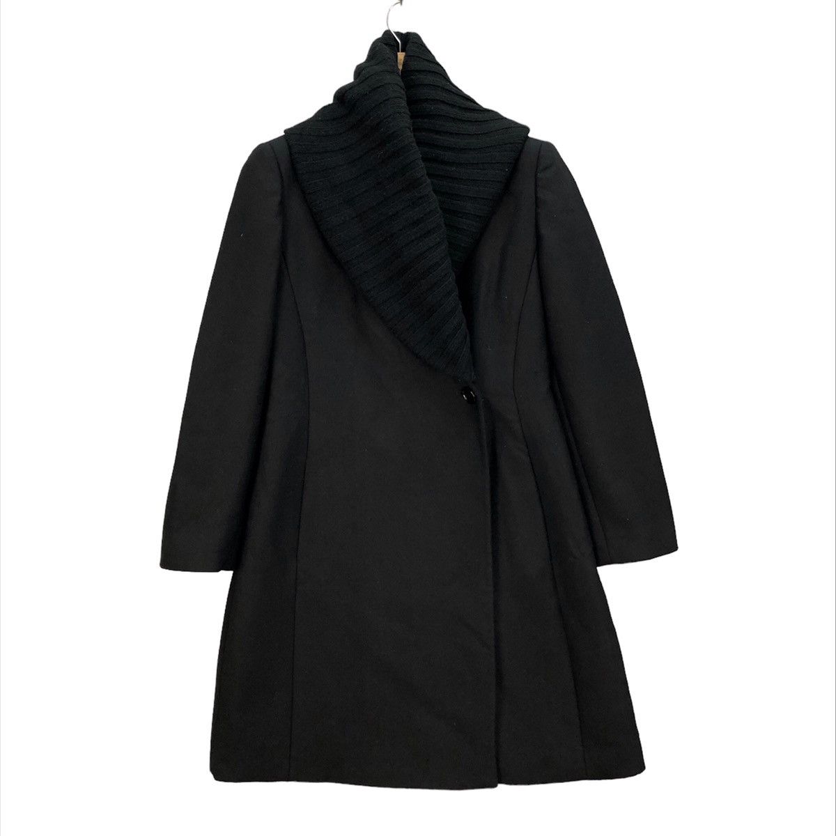 Emporio Armani EMPORIO ARMANI ASYMMETRICAL WOOL OVERCOAT #6113-48 Size S / US 4 / IT 40 - 1 Thumbnail