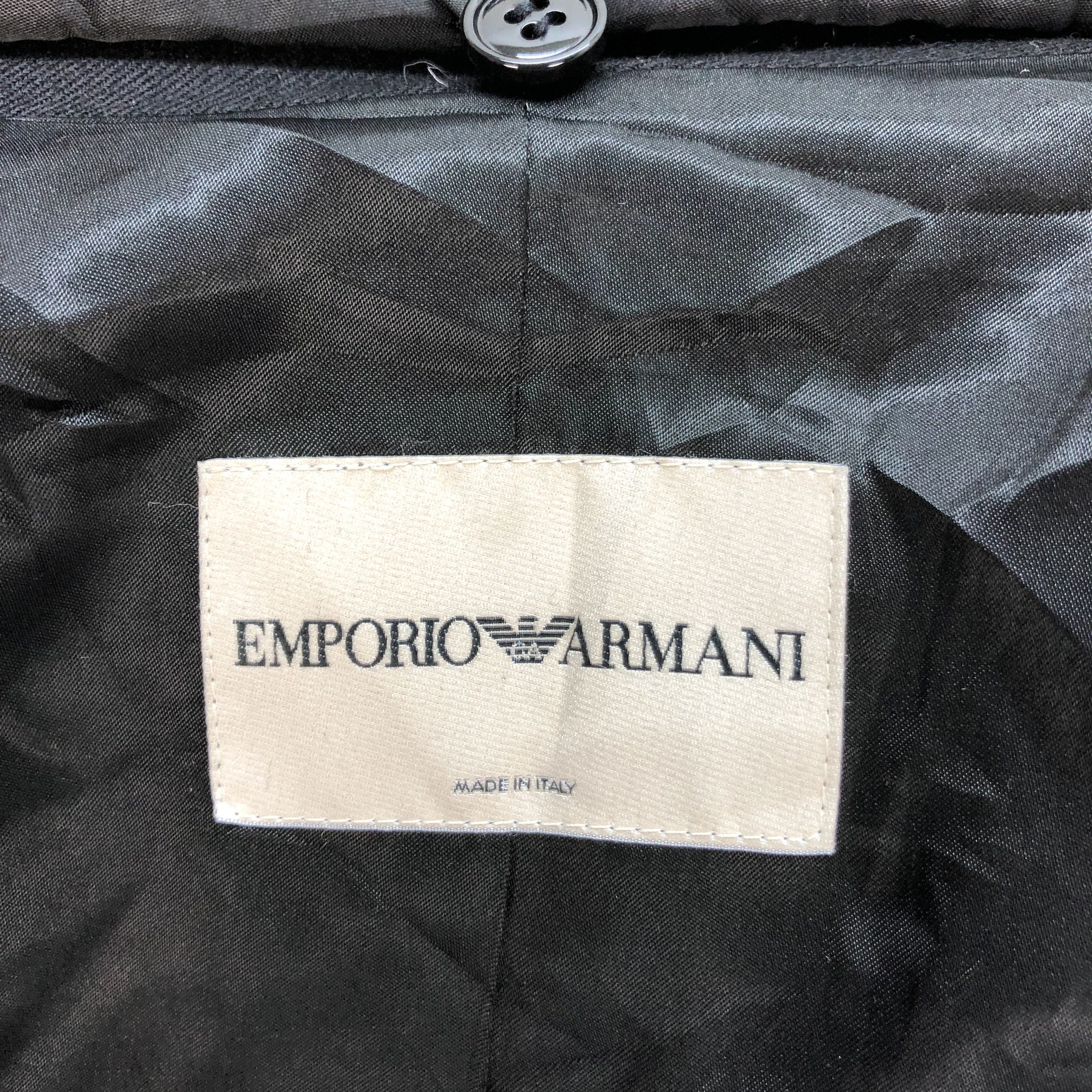 Emporio Armani EMPORIO ARMANI ASYMMETRICAL WOOL OVERCOAT #6113-48 Size S / US 4 / IT 40 - 9 Thumbnail
