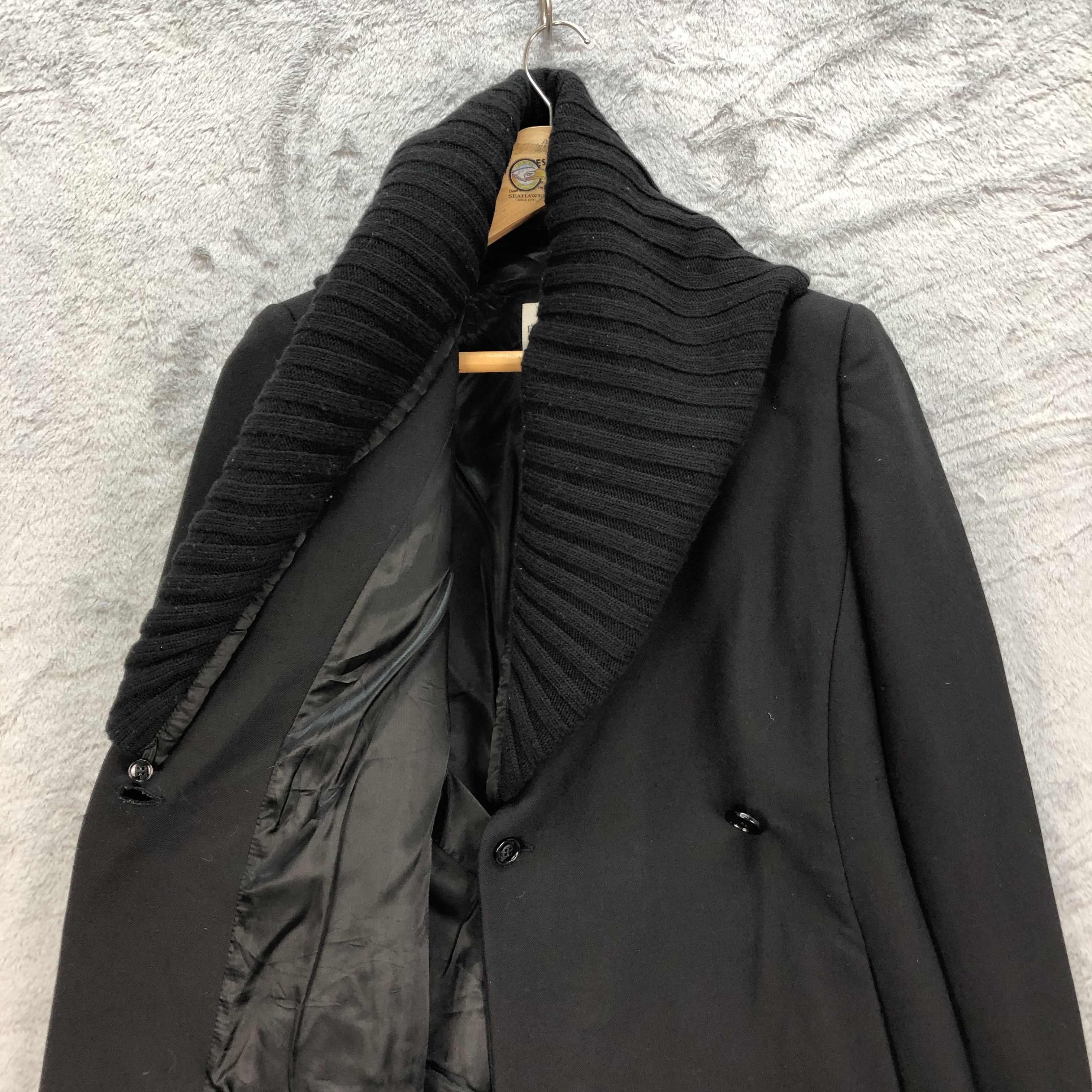 Emporio Armani EMPORIO ARMANI ASYMMETRICAL WOOL OVERCOAT #6113-48 Size S / US 4 / IT 40 - 6 Thumbnail