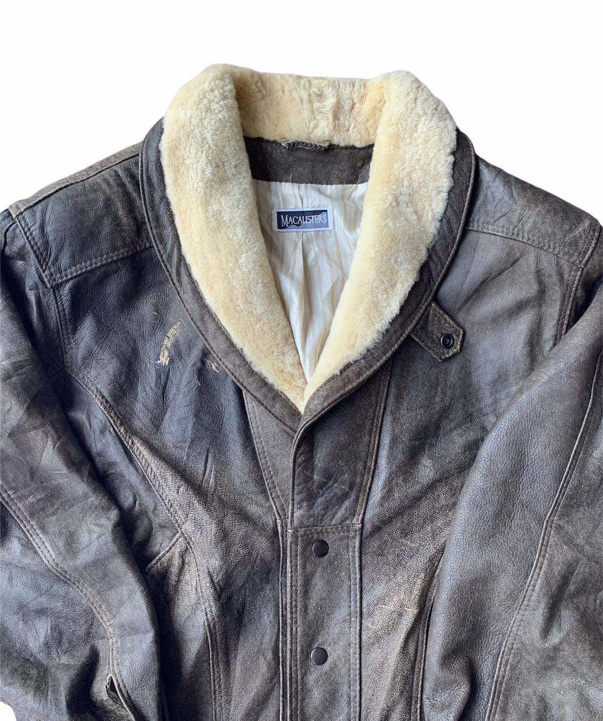 New Zealand Outback Genuine New Zealand Deerskin Sherpa Collar Leather Jacket Size US M / EU 48-50 / 2 - 2 Thumbnail