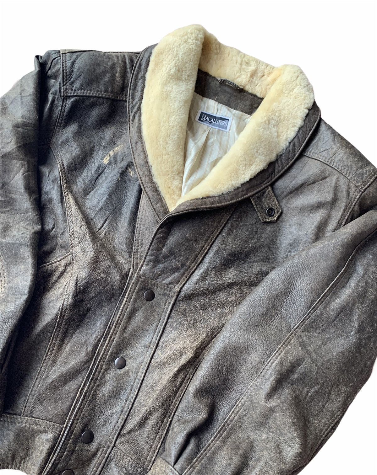 New Zealand Outback Genuine New Zealand Deerskin Sherpa Collar Leather Jacket Size US M / EU 48-50 / 2 - 3 Thumbnail