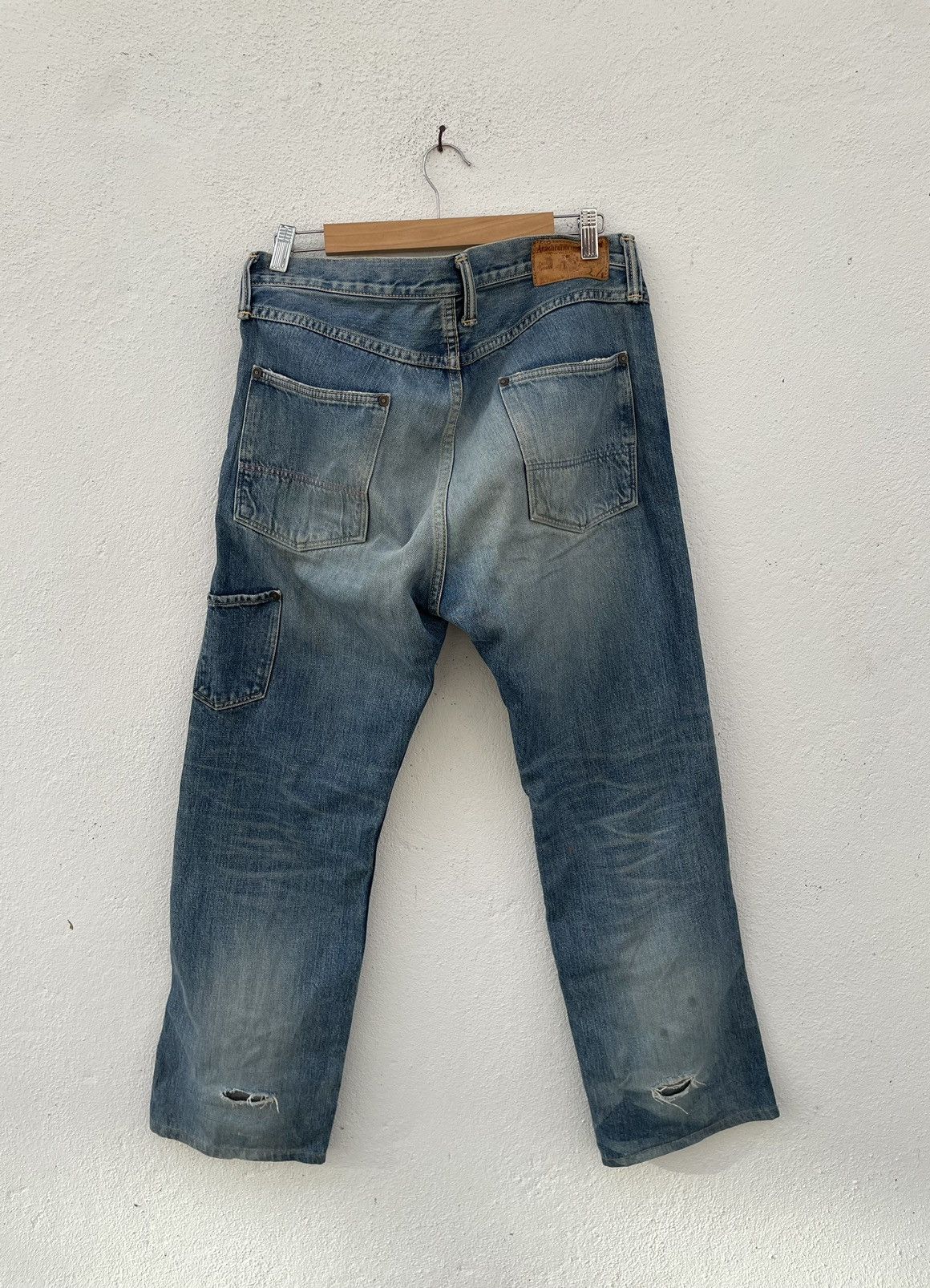 ANACHRONORM Vintage Anachronorm Standard Distressed Denim Jeans Size US 34 / EU 50 - 11 Thumbnail