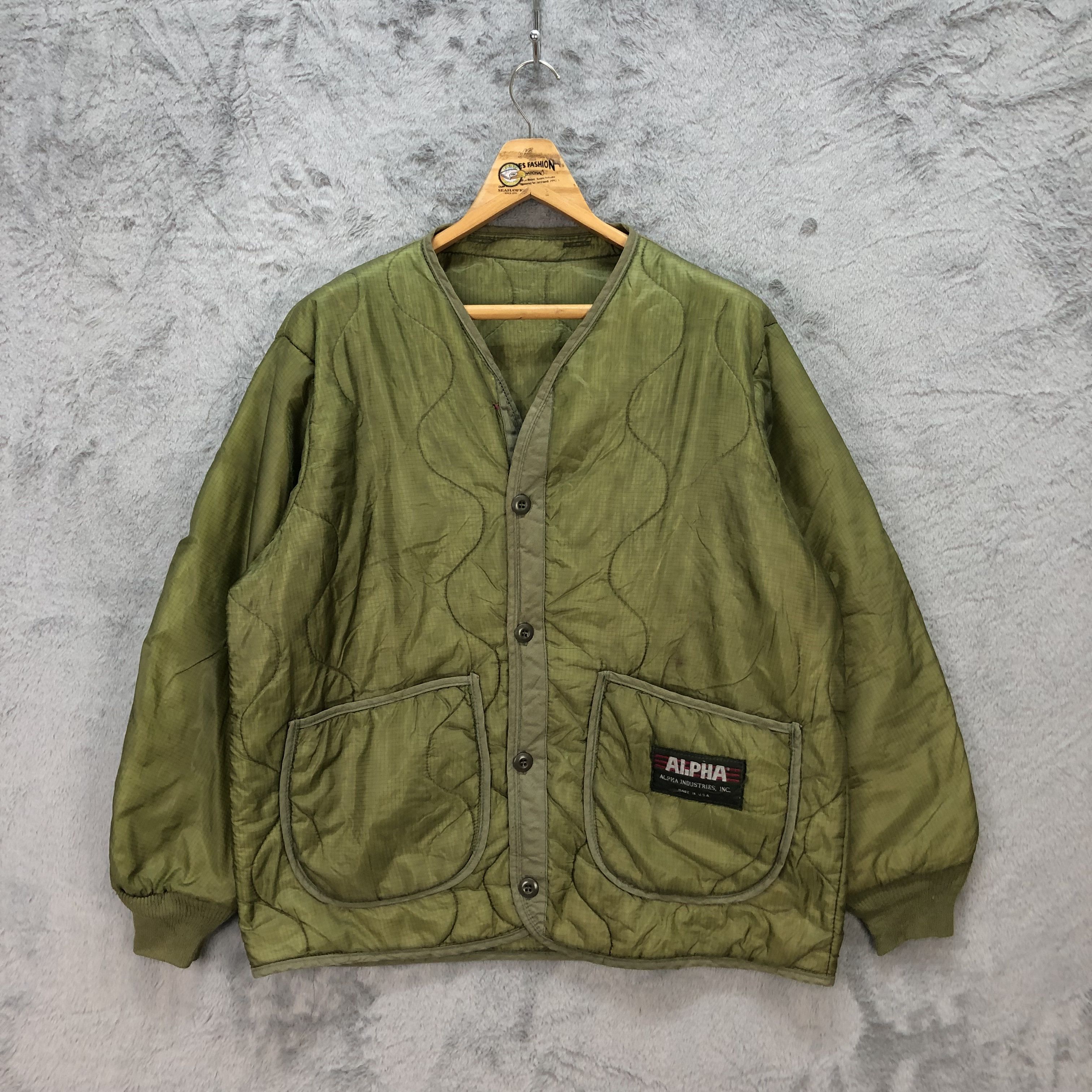 VINTAGE ALPHA INDUSTRIES MILITARY LINER JACKET #5529-195