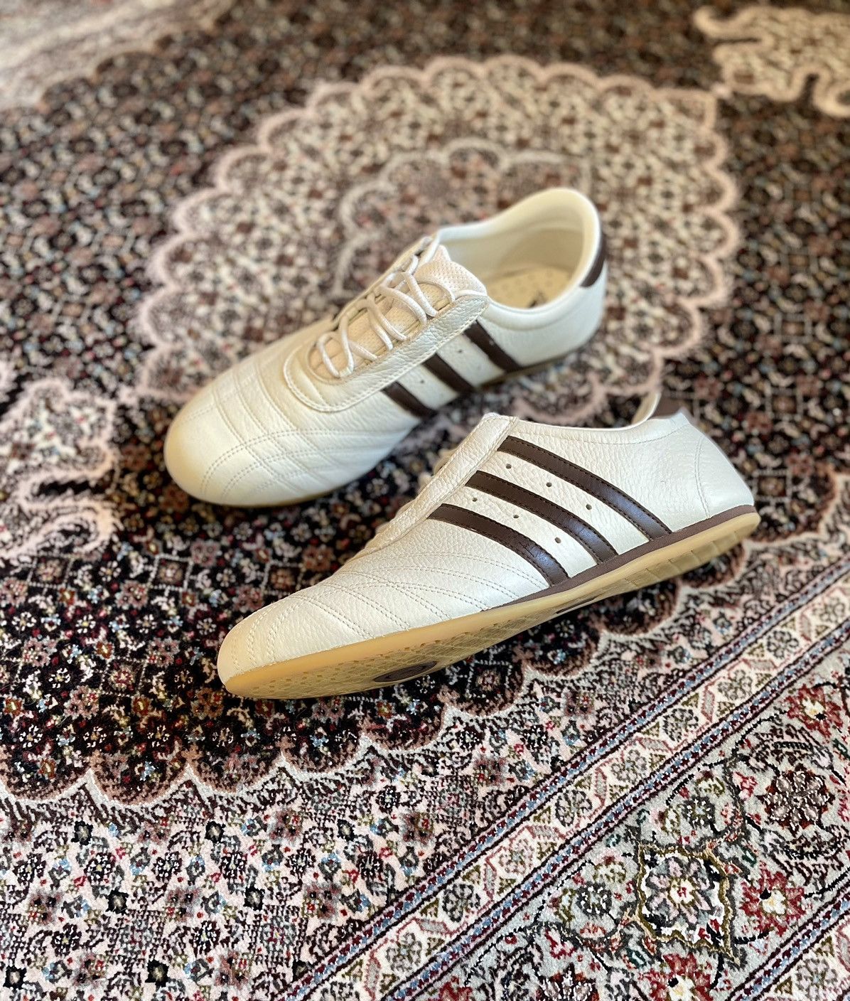 image of Vintage Adidas Prajna Lea (Woman) Workout (2003) Shoes in Cocoon/Coffee/Brown, Men's (Size 10)