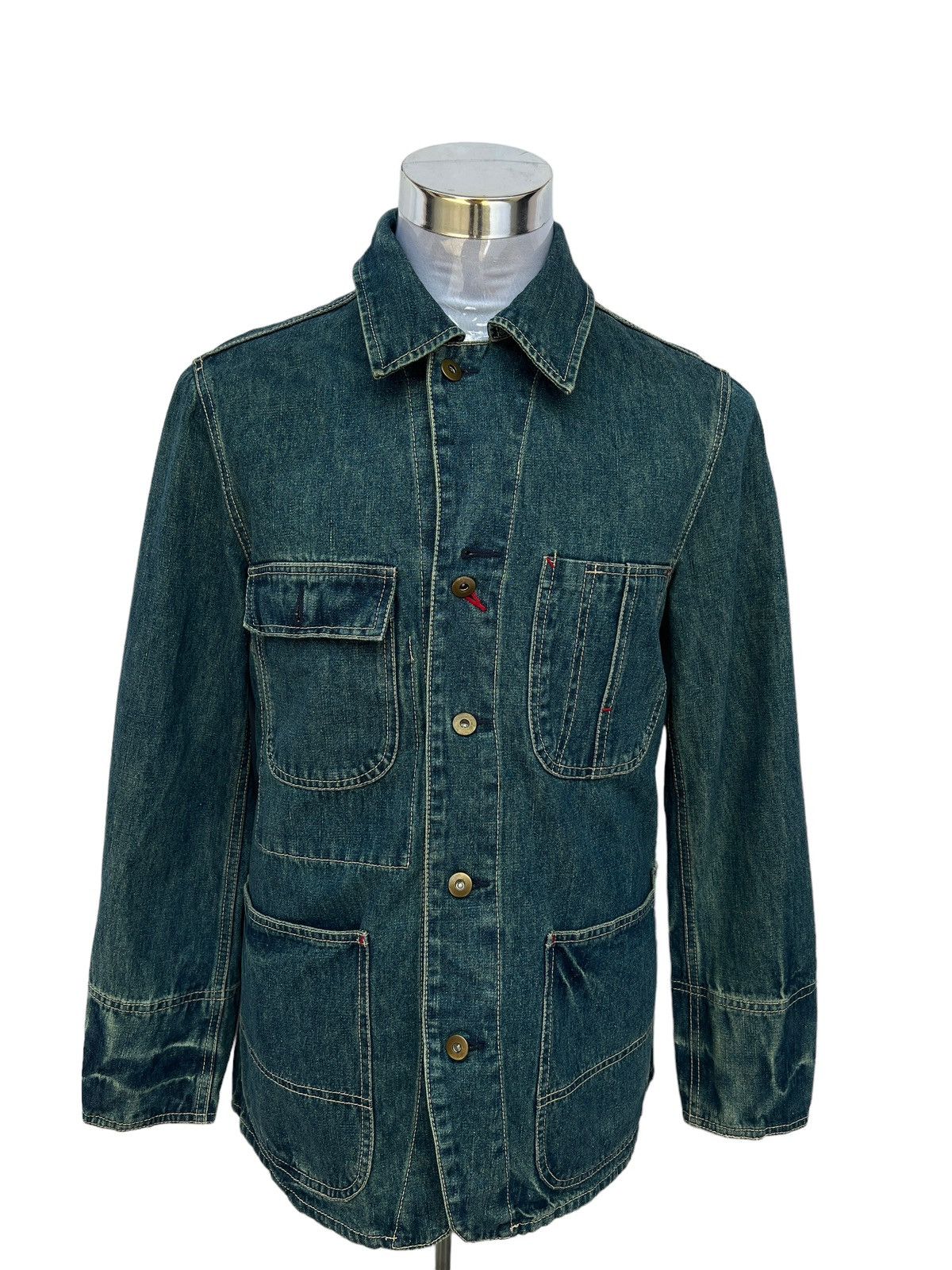Japanese Brand US Naval Co Worker Denim Jacket Size US M / EU 48-50 / 2 - 2 Thumbnail