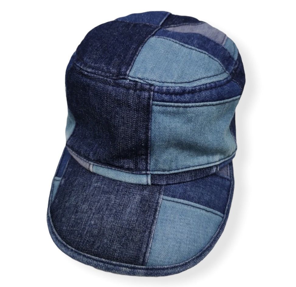 Japanese Brand BEST OFFER!! GRACE Denim Patchwork Military Design Hat Size ONE SIZE - 4 Thumbnail