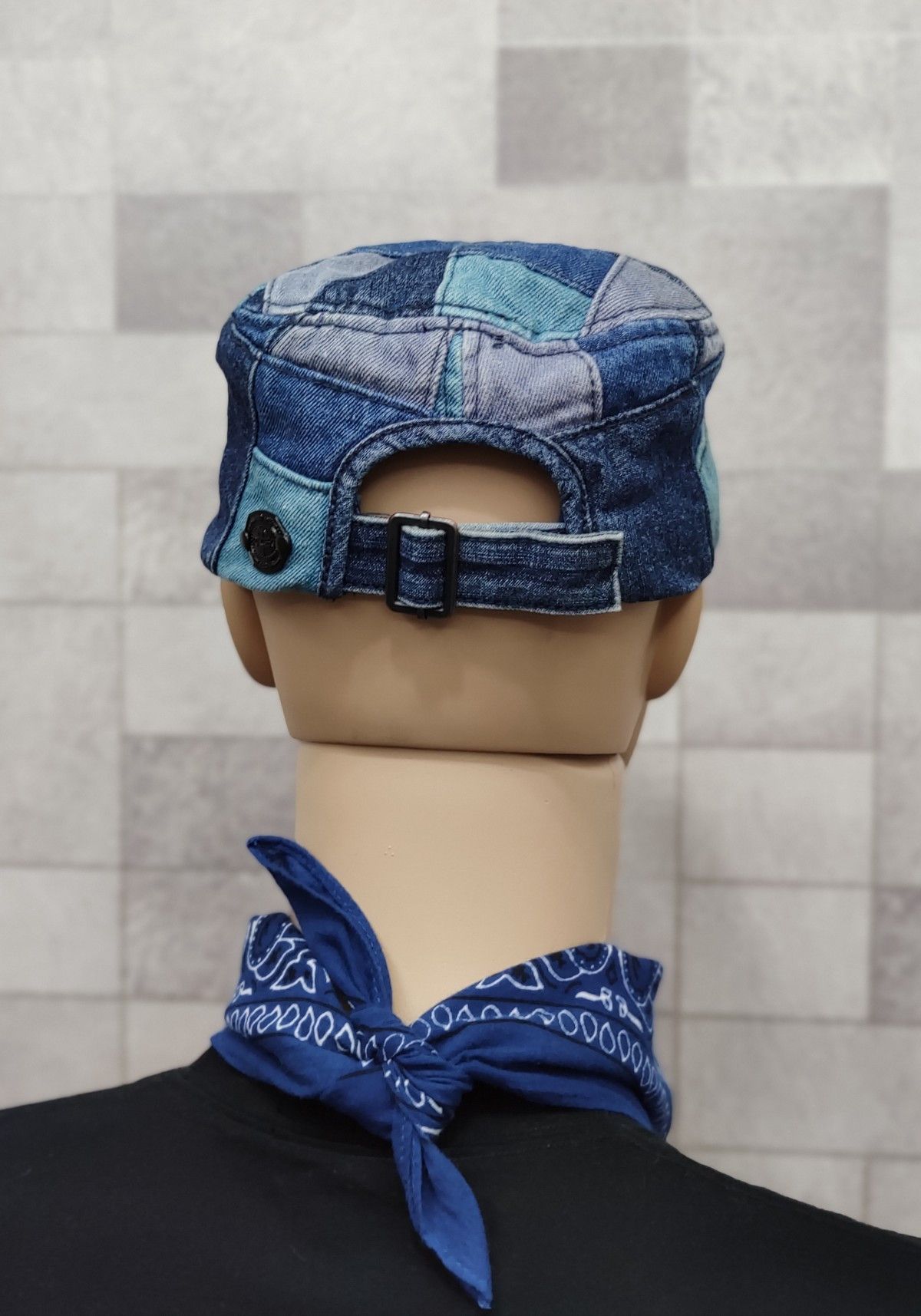Japanese Brand BEST OFFER!! GRACE Denim Patchwork Military Design Hat Size ONE SIZE - 7 Thumbnail