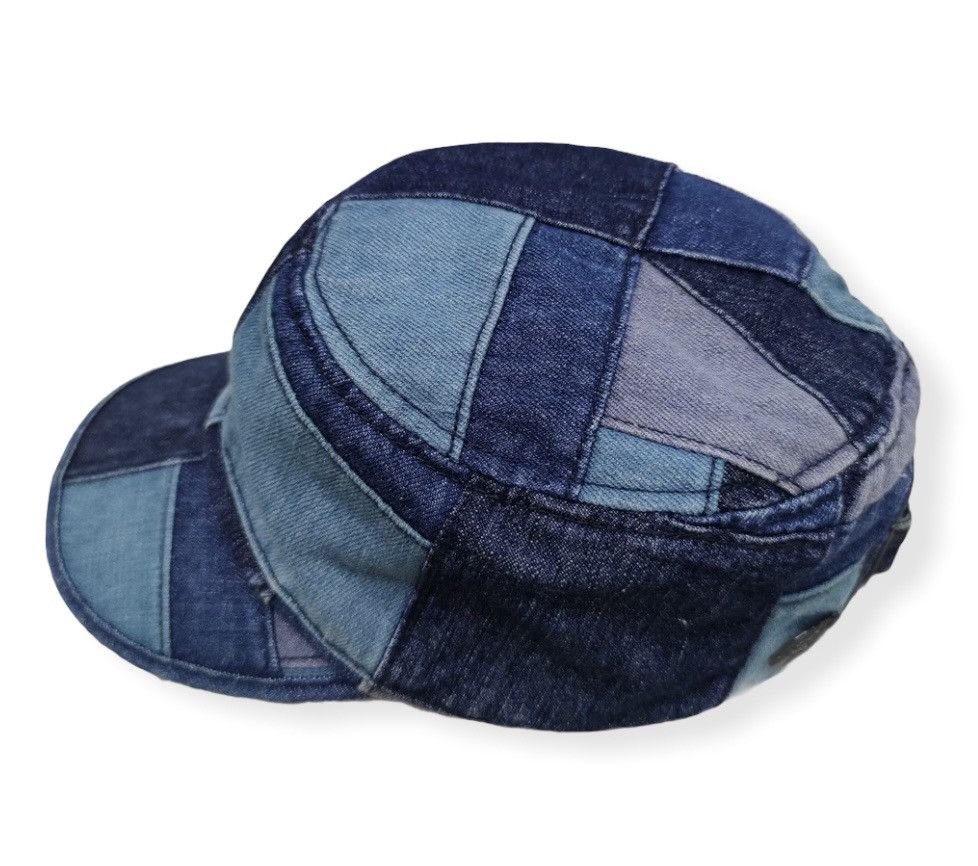 Japanese Brand BEST OFFER!! GRACE Denim Patchwork Military Design Hat Size ONE SIZE - 2 Thumbnail