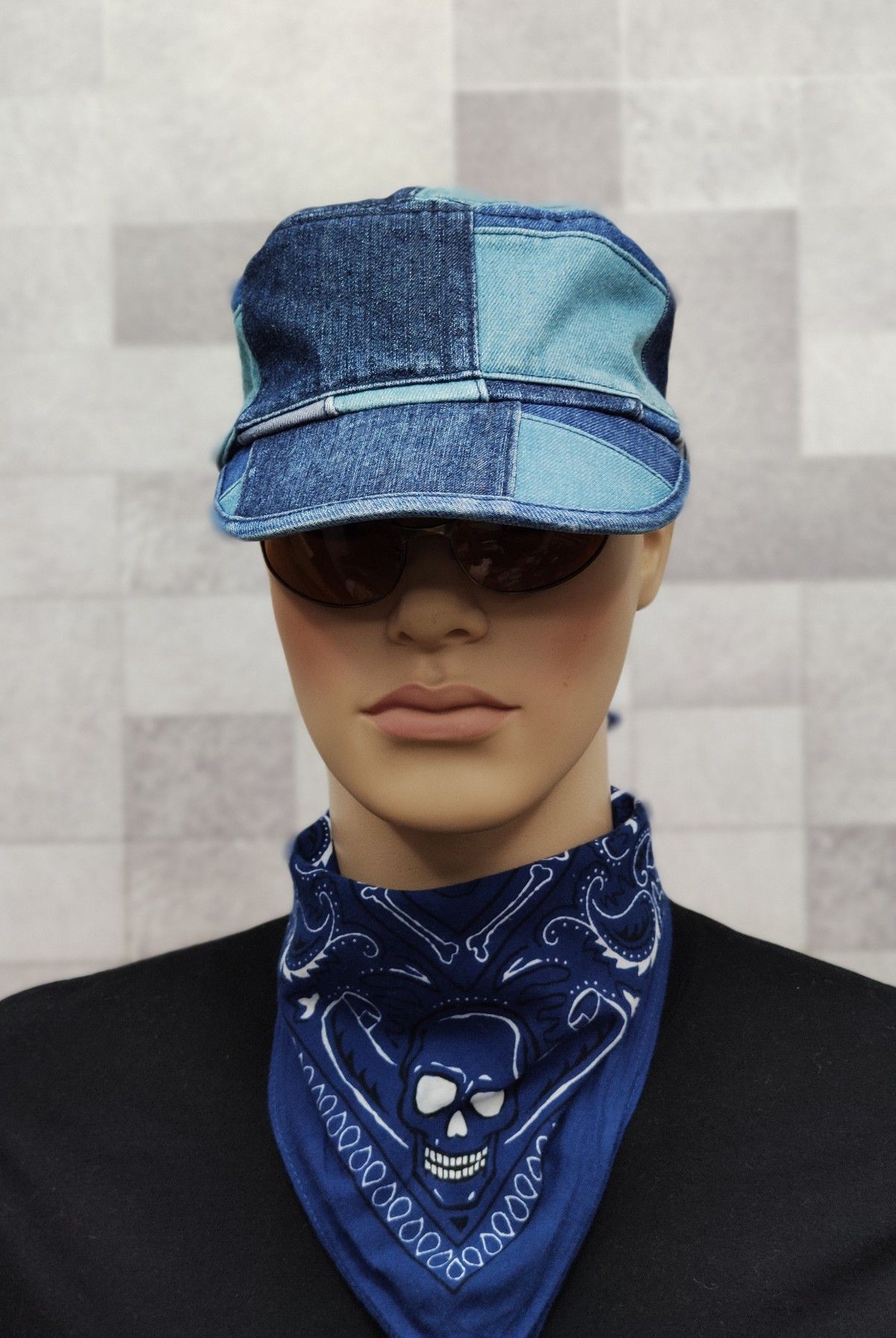 Japanese Brand BEST OFFER!! GRACE Denim Patchwork Military Design Hat Size ONE SIZE - 6 Thumbnail