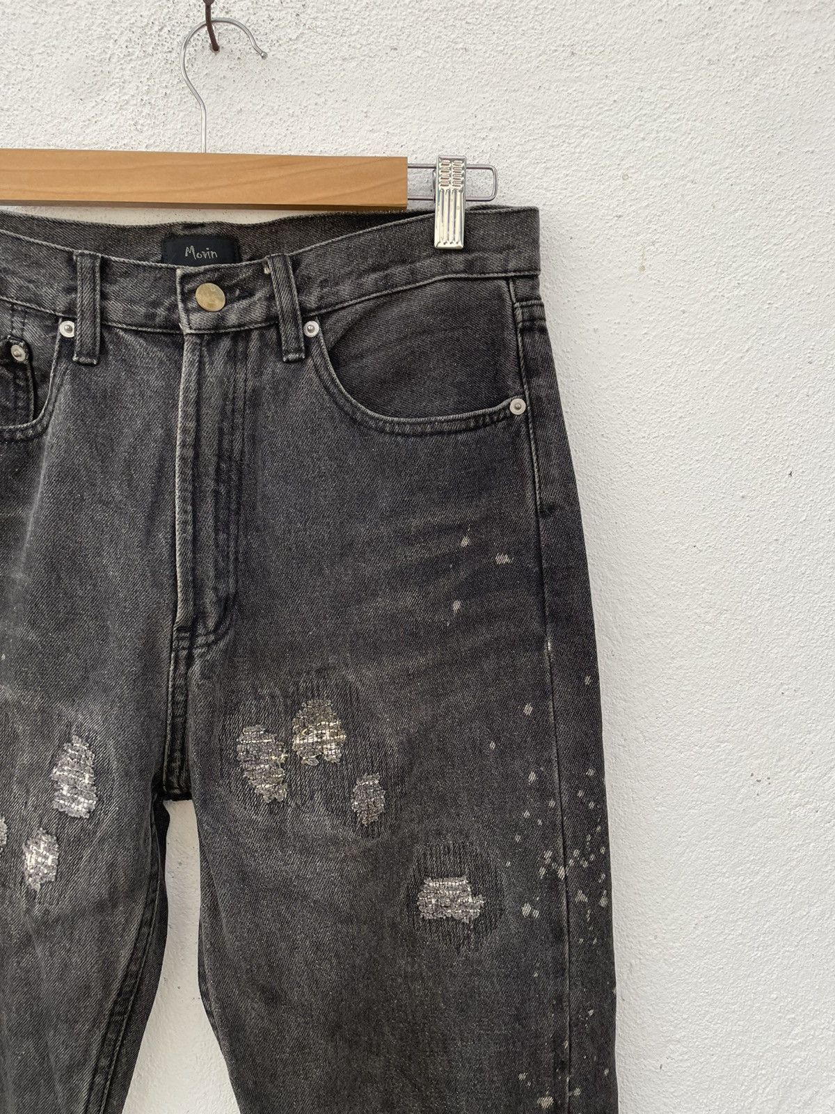 If Six Was Nine Japan Brand Movin Distressed Denim Jeans Size US 30 / EU 46 - 2 Thumbnail