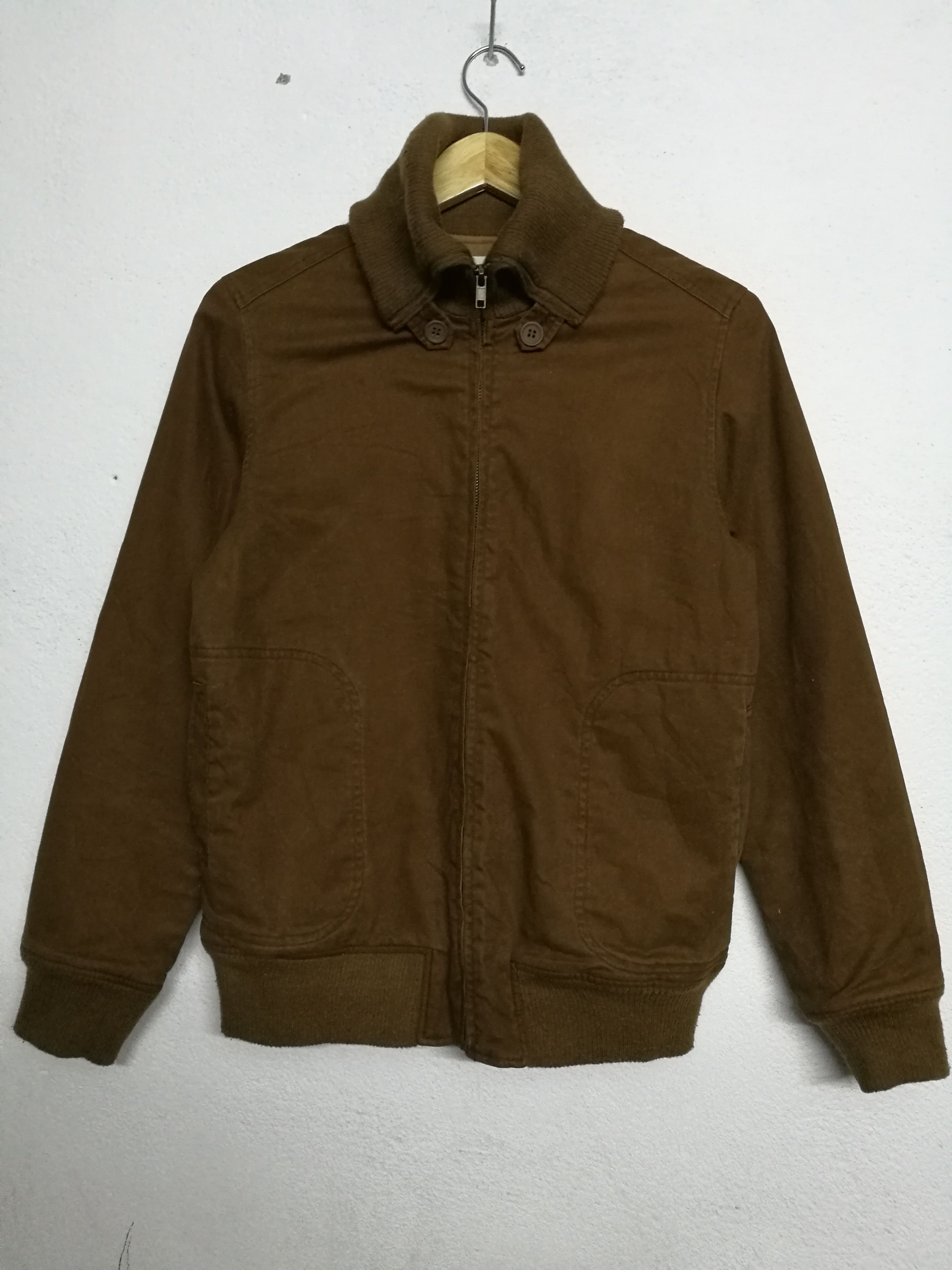 image of Majestic Legon Bomber Jacket in Brown, Men's (Size 2XS)