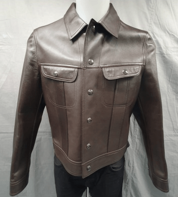 image of Tom Ford O1Loc1C0223 Leather Jacket In Chocolate Brown, Men's (Size Medium)