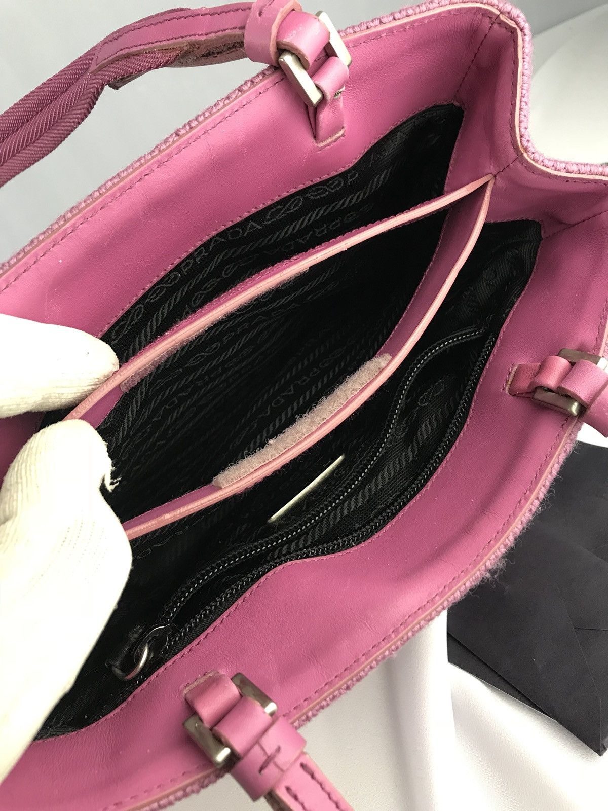 Prada × Vintage ❌Last Drop❌ 🔥Rare🔥Authentic Prada Pink Shoulder Bag Size ONE SIZE - 15 Thumbnail