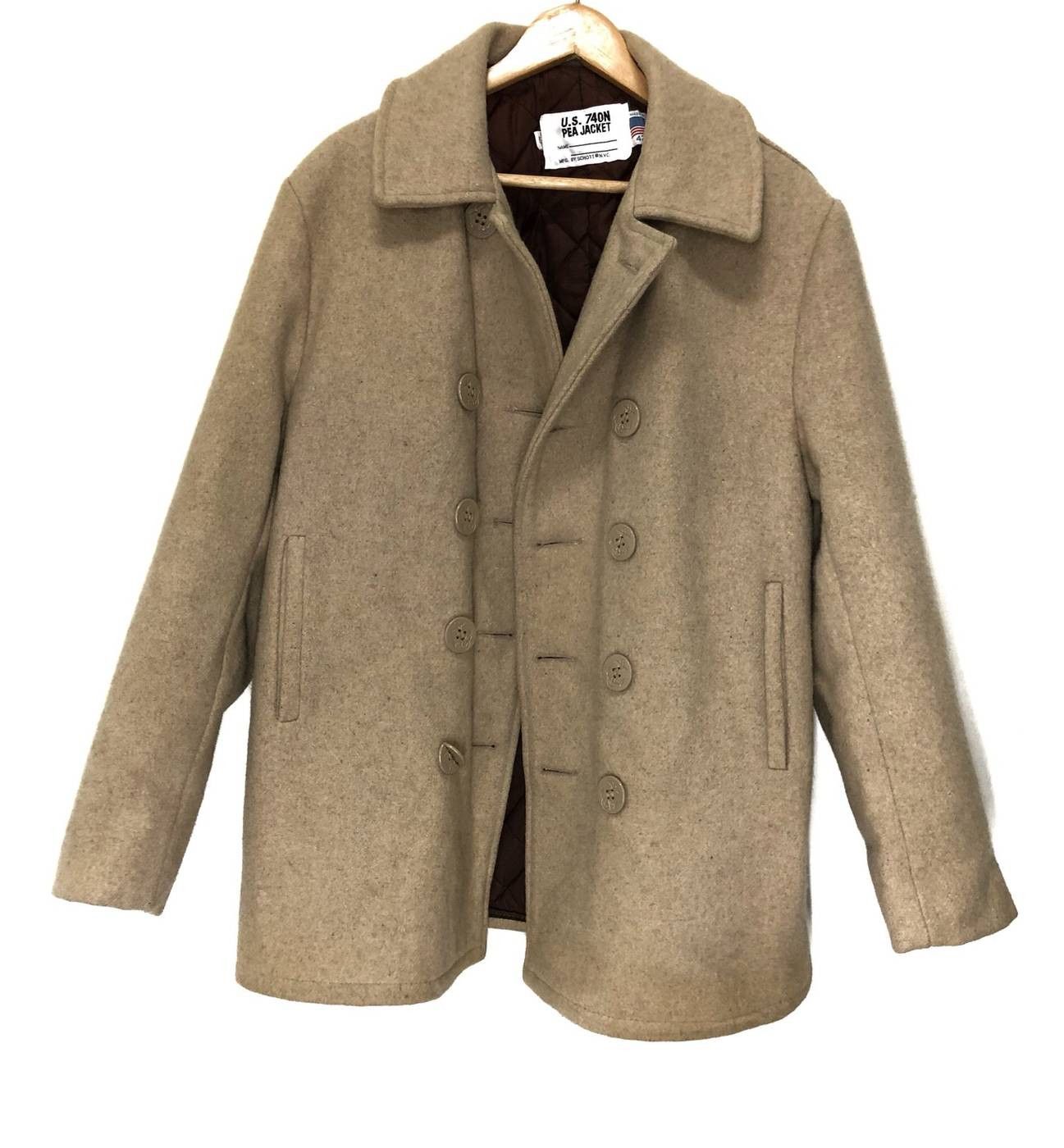 Schott RARE ‼️ Schott NYC Peacoat Double Breasted Wool Winter Coat Size US M / EU 48-50 / 2 - 2 Thumbnail