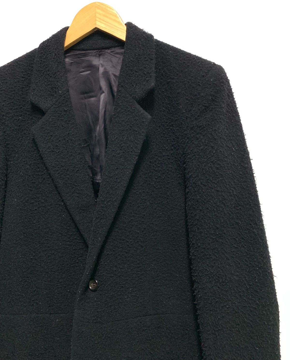 JOHN LAWRENCE SULLIVAN Black Chester Wool Long Jacket Size US S / EU 44-46 / 1 - 2 Thumbnail