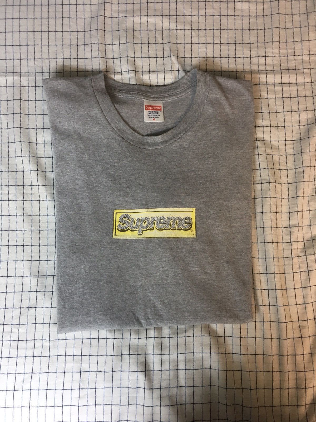 image of Supreme Bling Box Logo in Grey, Men's (Size XL)