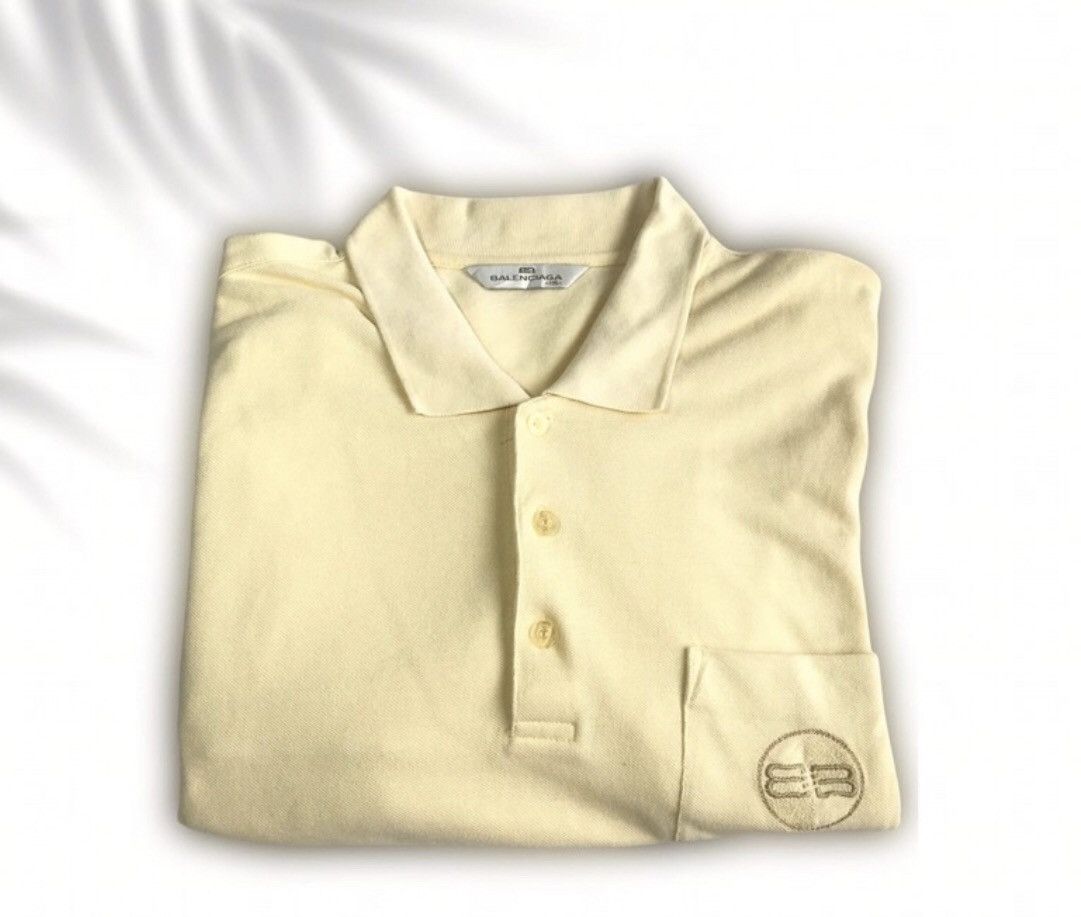 Balenciaga × Vintage Vintage Balenciaga Polo Shirt Big Logo Size US L / EU 52-54 / 3 - 1 Thumbnail
