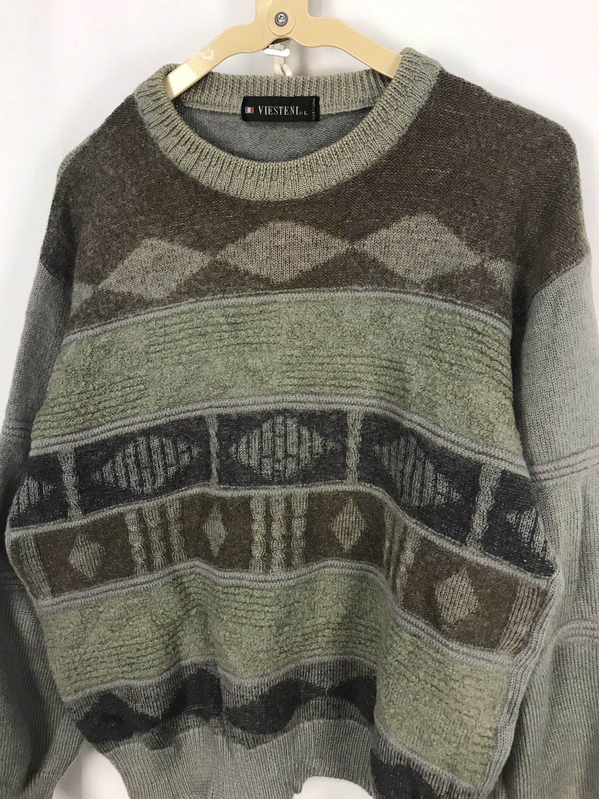 Japanese Brand × Vintage Viesteni knit distressed sweatshirt Size US M / EU 48-50 / 2 - 5 Thumbnail