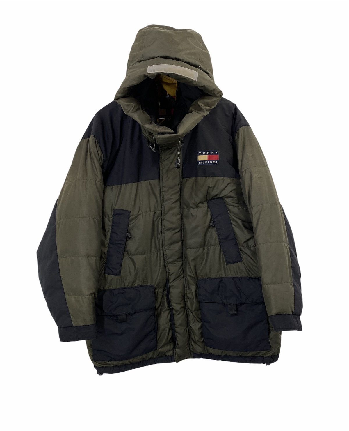 Tommy Hilfiger VTG Tommy Hilfiger Puffer Jacket With Rare Hoodies 4 Pocket Size US XL / EU 56 / 4 - 1 Thumbnail