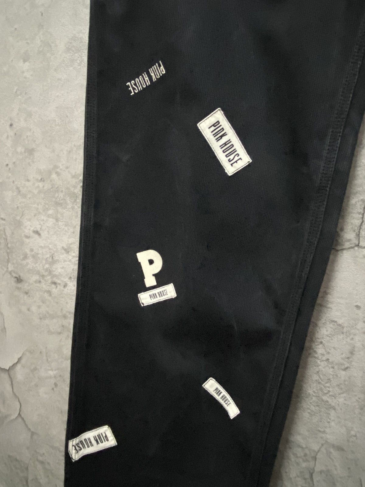 Karl Helmut Vintage Pink house Patched Embroidered Carpenter Pants Baggy Size US 29 - 9 Thumbnail