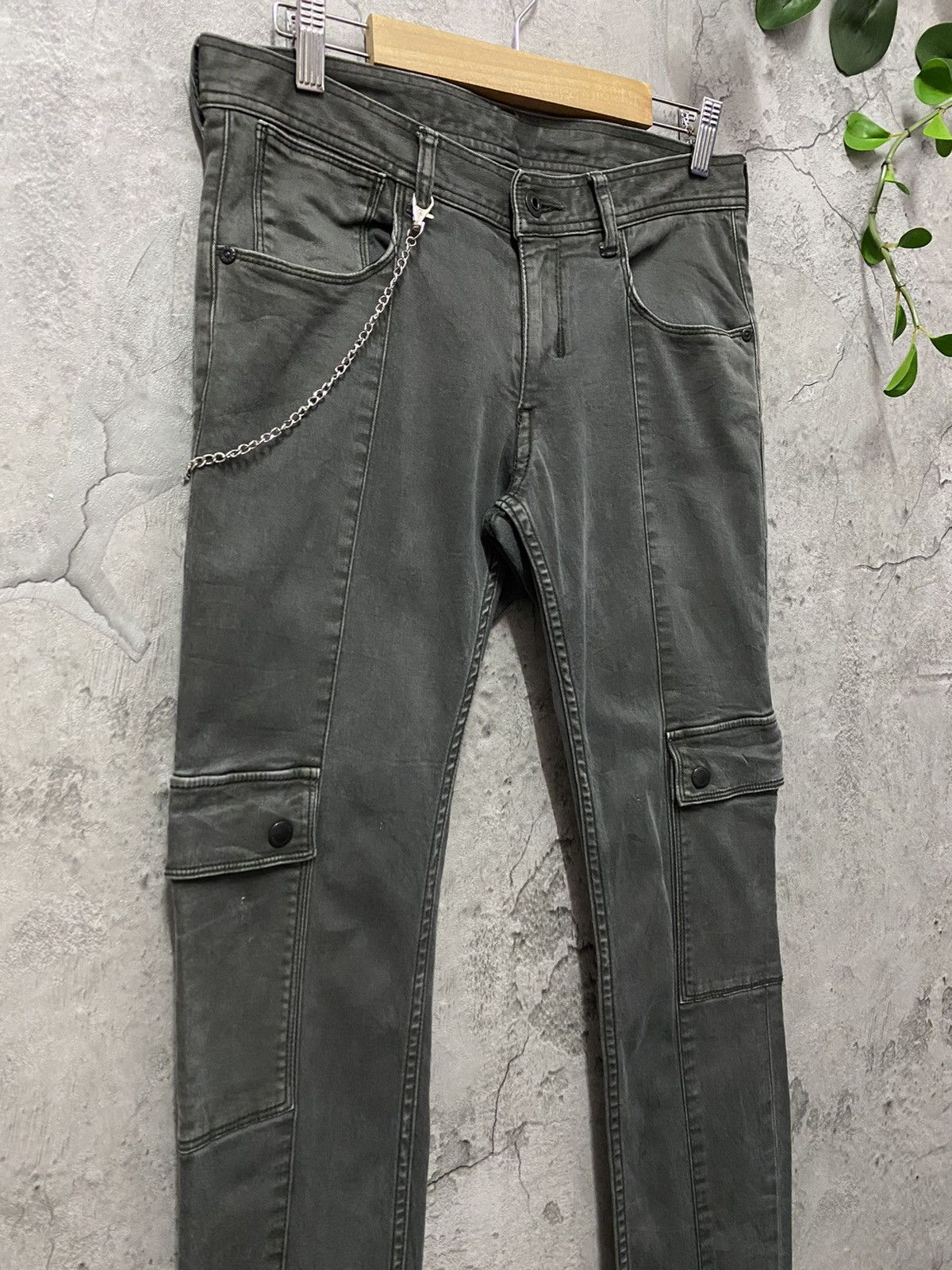 Black Barrett Neil Barrett Skinny Stacked Stretchable Cargo Pants Size US 30 / EU 46 - 7 Thumbnail