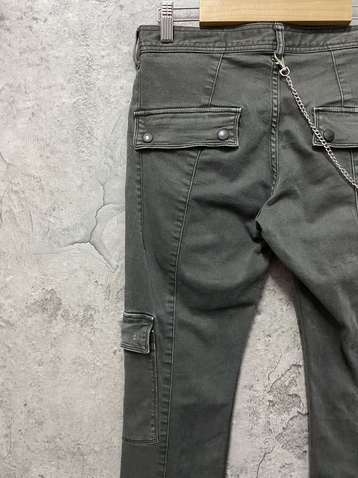 Black Barrett Neil Barrett Skinny Stacked Stretchable Cargo Pants Size US 30 / EU 46 - 13 Thumbnail