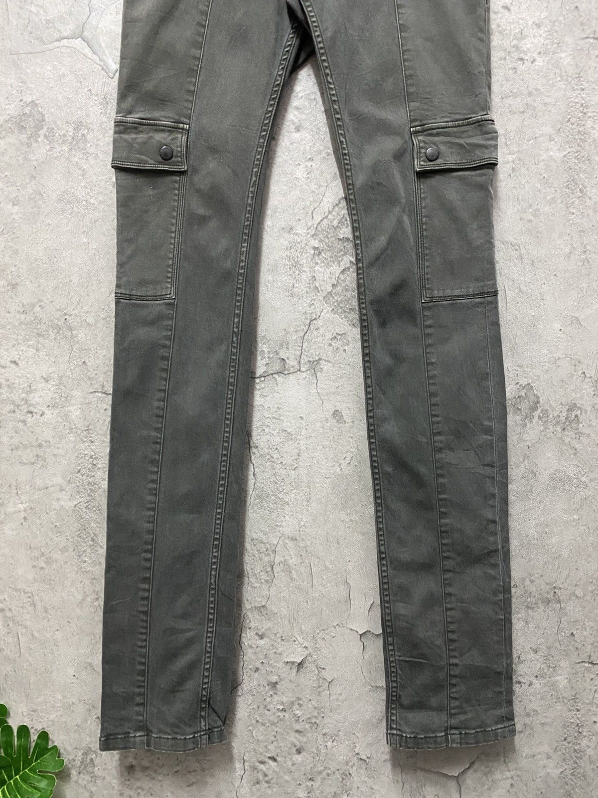 Black Barrett Neil Barrett Skinny Stacked Stretchable Cargo Pants Size US 30 / EU 46 - 4 Thumbnail