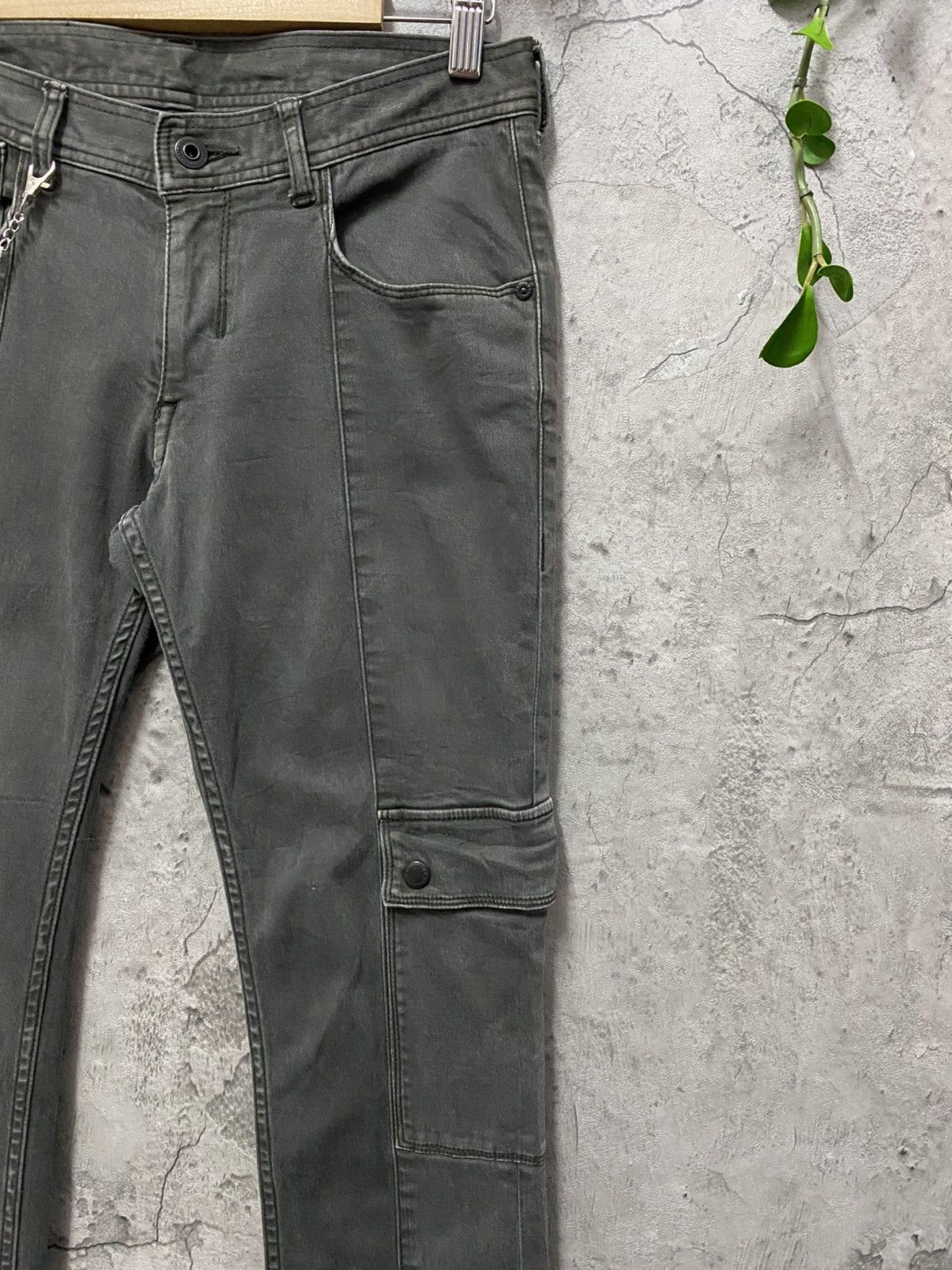Black Barrett Neil Barrett Skinny Stacked Stretchable Cargo Pants Size US 30 / EU 46 - 6 Thumbnail