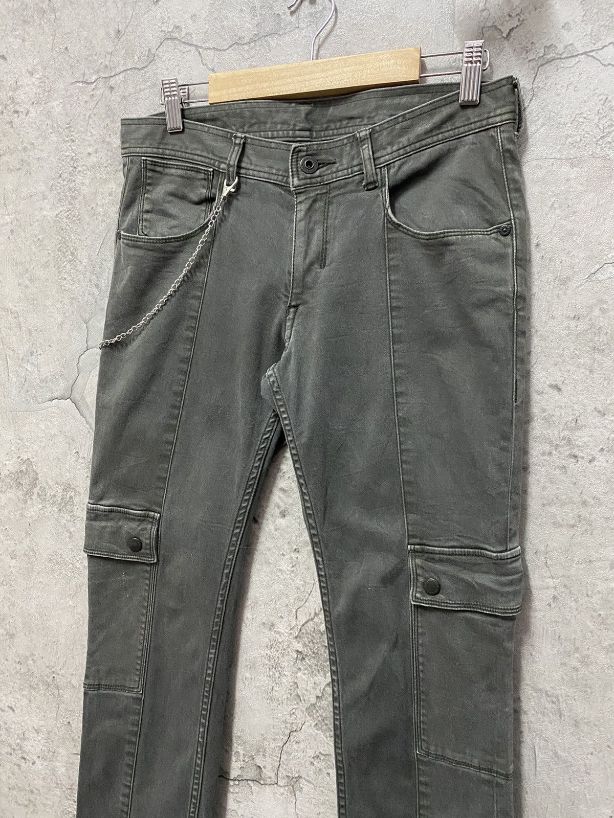Black Barrett Neil Barrett Skinny Stacked Stretchable Cargo Pants Size US 30 / EU 46 - 5 Thumbnail