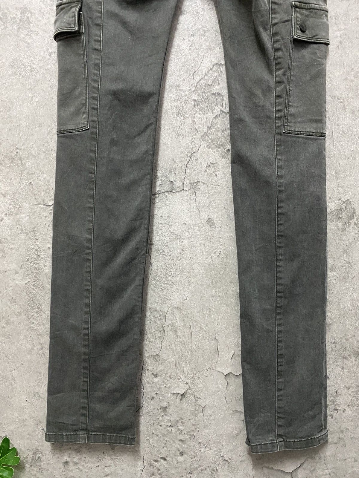 Black Barrett Neil Barrett Skinny Stacked Stretchable Cargo Pants Size US 30 / EU 46 - 11 Thumbnail