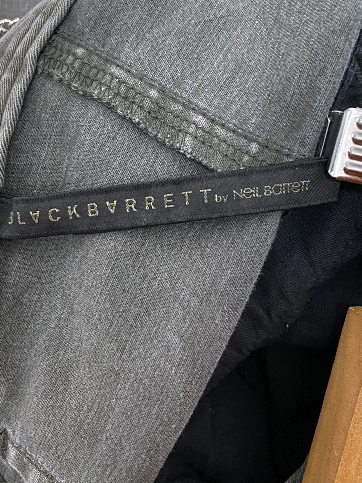 Black Barrett Neil Barrett Skinny Stacked Stretchable Cargo Pants Size US 30 / EU 46 - 16 Thumbnail