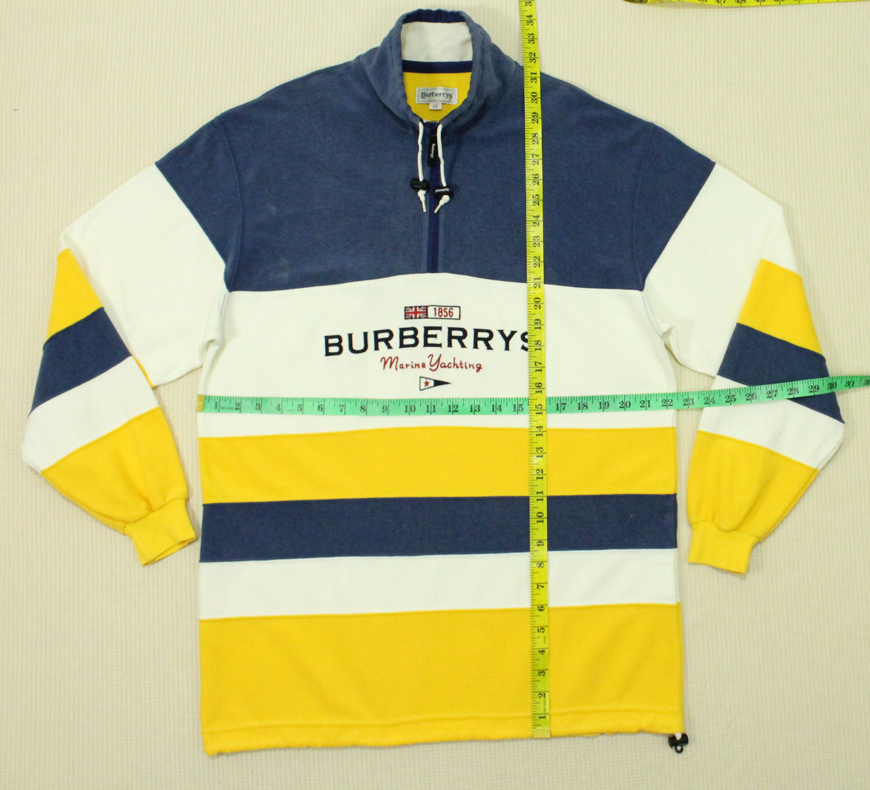 Burberry BURBERRYS Sweater Shirt Patchwork Emroidered Logo Vintage Size US L / EU 52-54 / 3 - 13 Thumbnail