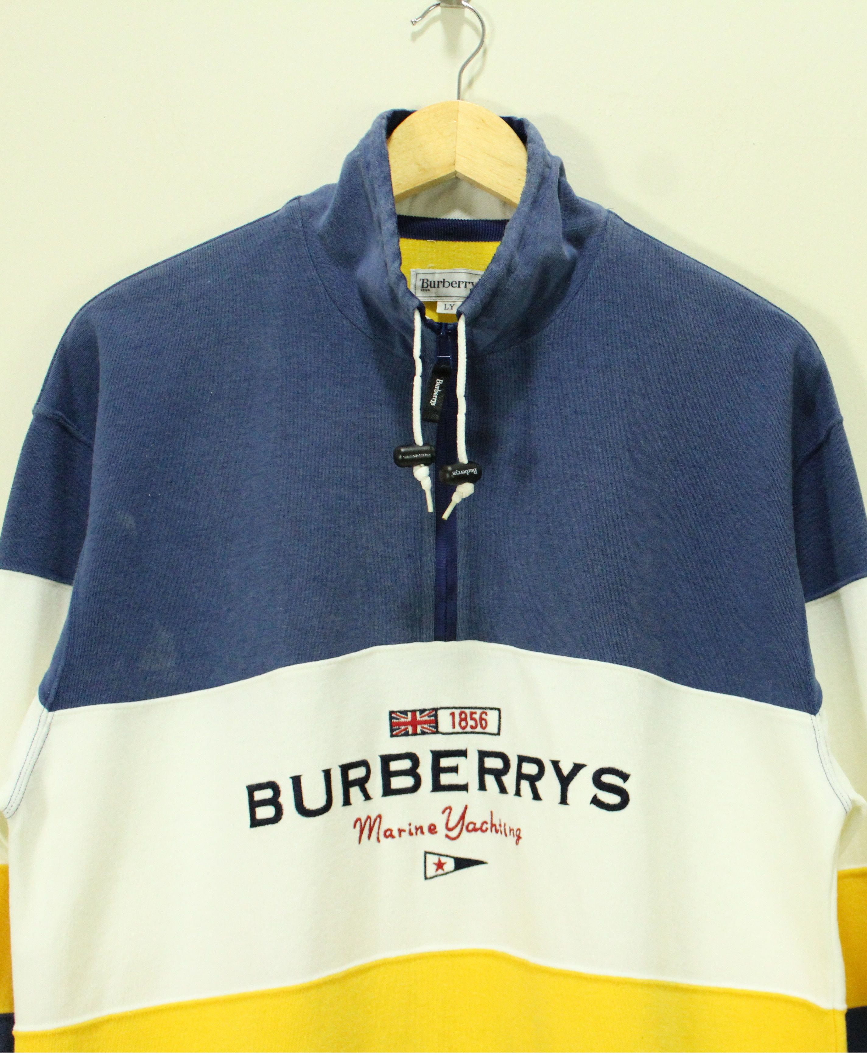 Burberry BURBERRYS Sweater Shirt Patchwork Emroidered Logo Vintage Size US L / EU 52-54 / 3 - 3 Thumbnail