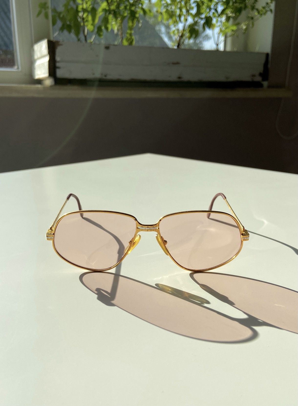 Cartier ★0% TAX★ 18K GOLD PLATED CARTIER PANTHER GM AVIATOR SHADES Size ONE SIZE - 3 Thumbnail