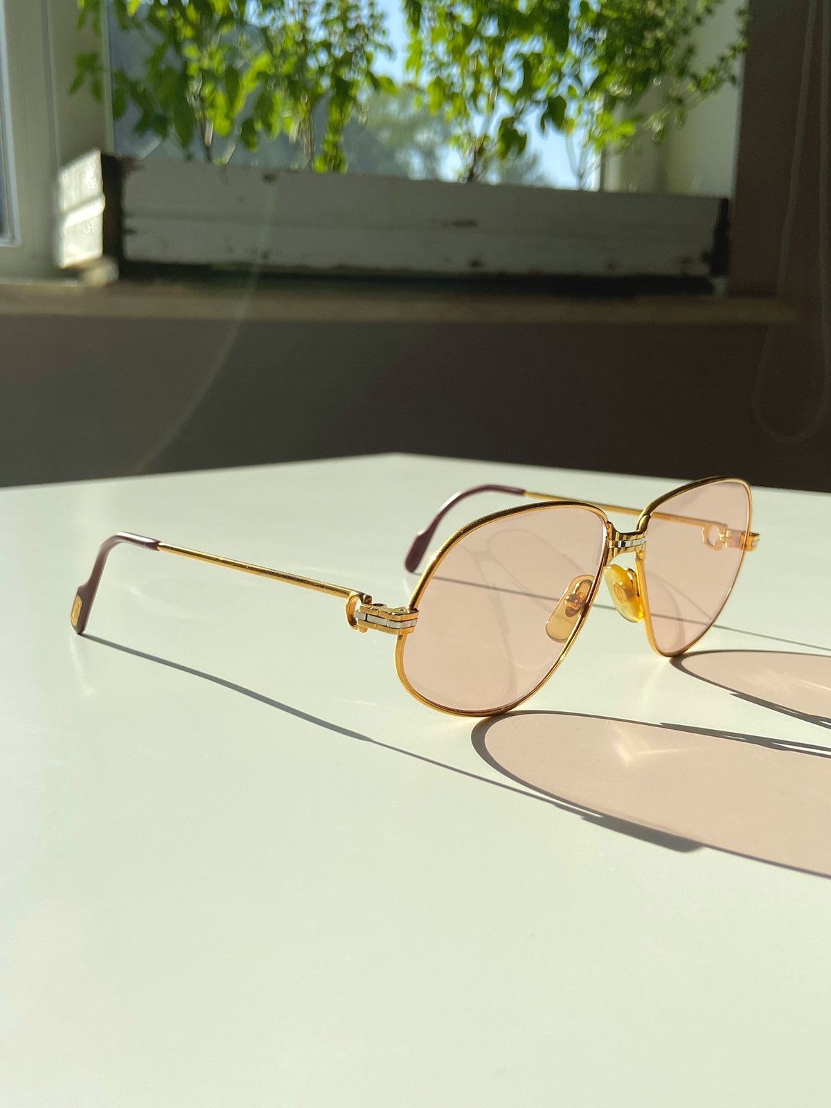 Cartier ★0% TAX★ 18K GOLD PLATED CARTIER PANTHER GM AVIATOR SHADES Size ONE SIZE - 4 Thumbnail