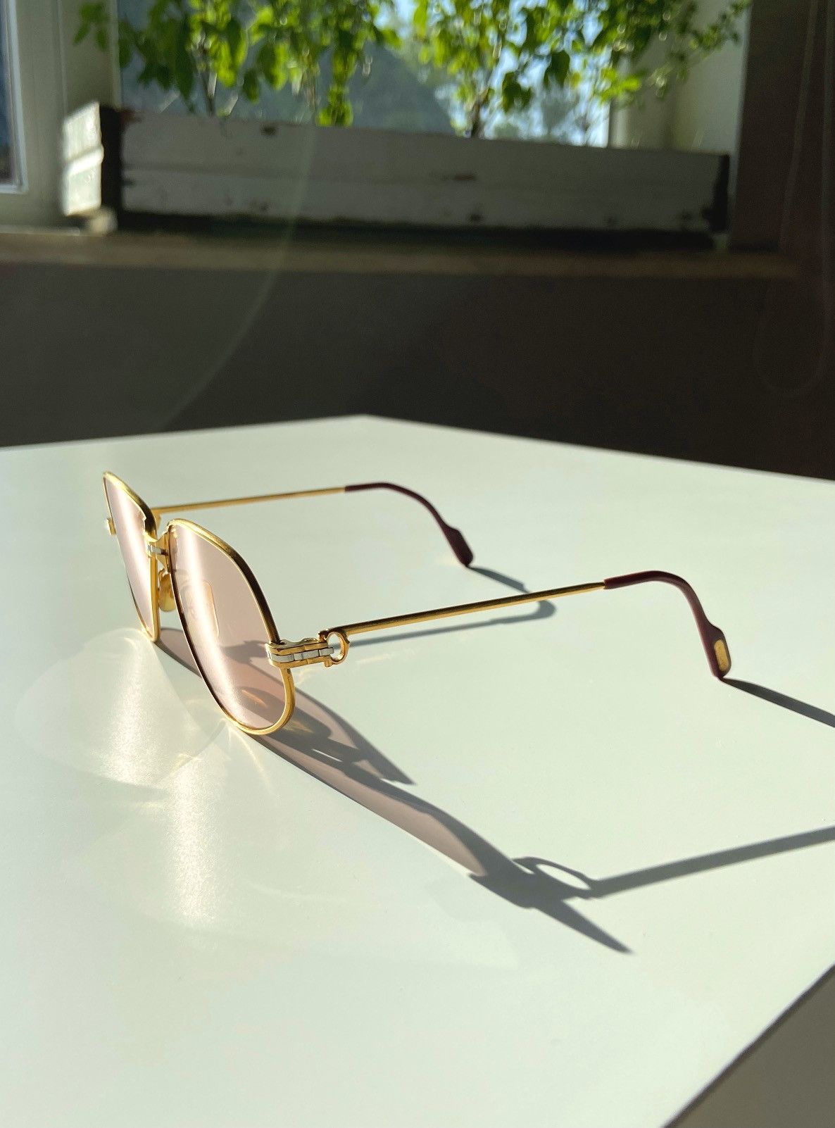 Cartier ★0% TAX★ 18K GOLD PLATED CARTIER PANTHER GM AVIATOR SHADES Size ONE SIZE - 6 Thumbnail