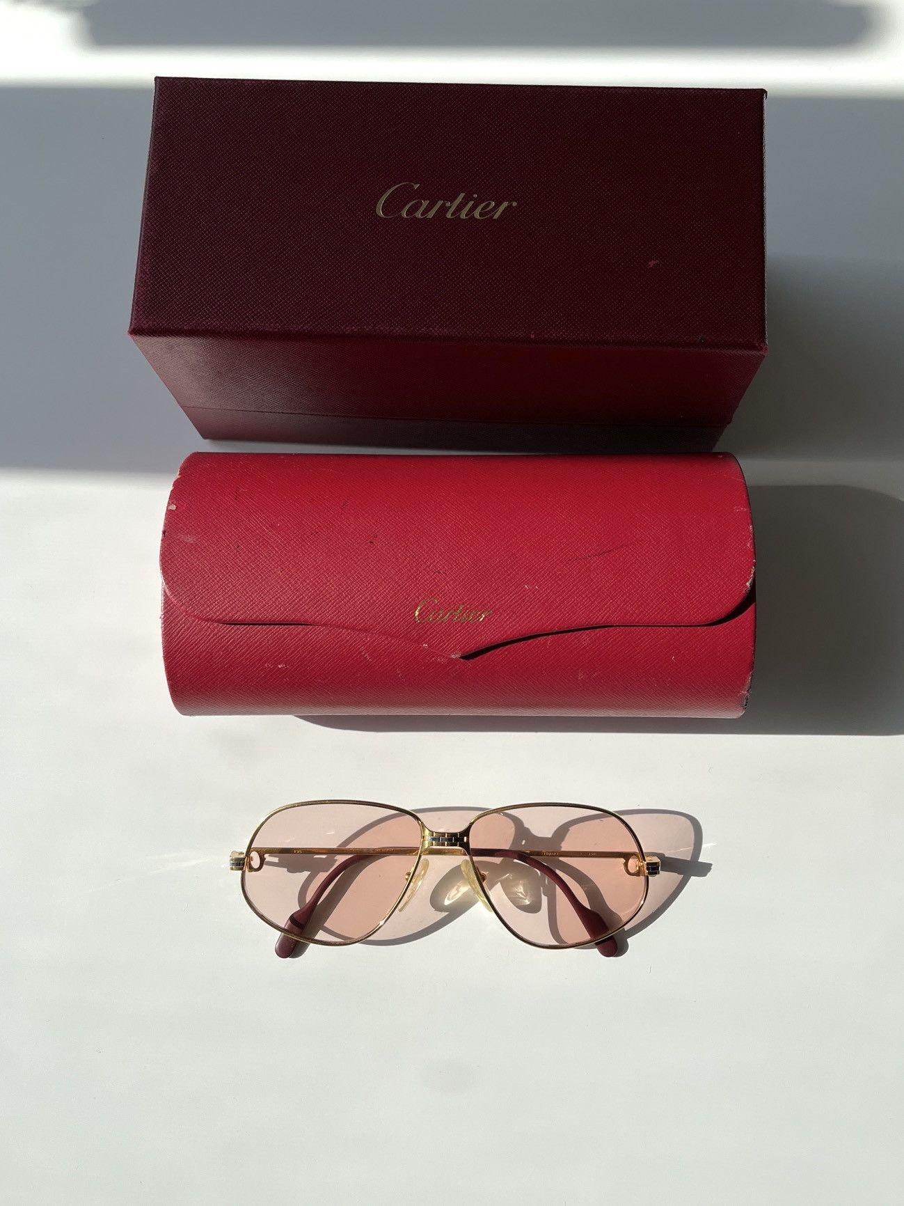 Cartier ★0% TAX★ 18K GOLD PLATED CARTIER PANTHER GM AVIATOR SHADES Size ONE SIZE - 2 Thumbnail