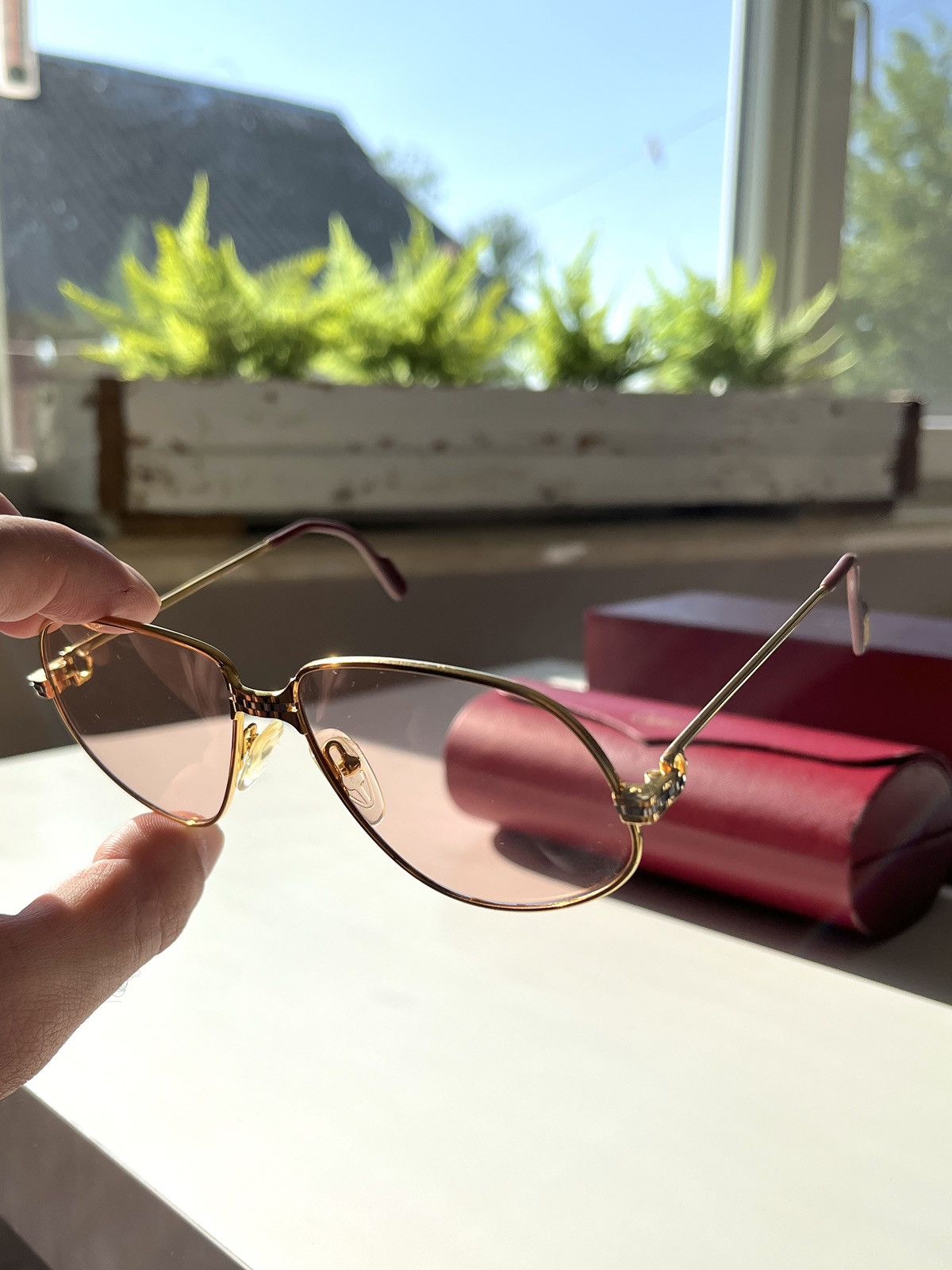 Cartier ★0% TAX★ 18K GOLD PLATED CARTIER PANTHER GM AVIATOR SHADES Size ONE SIZE - 1 Thumbnail