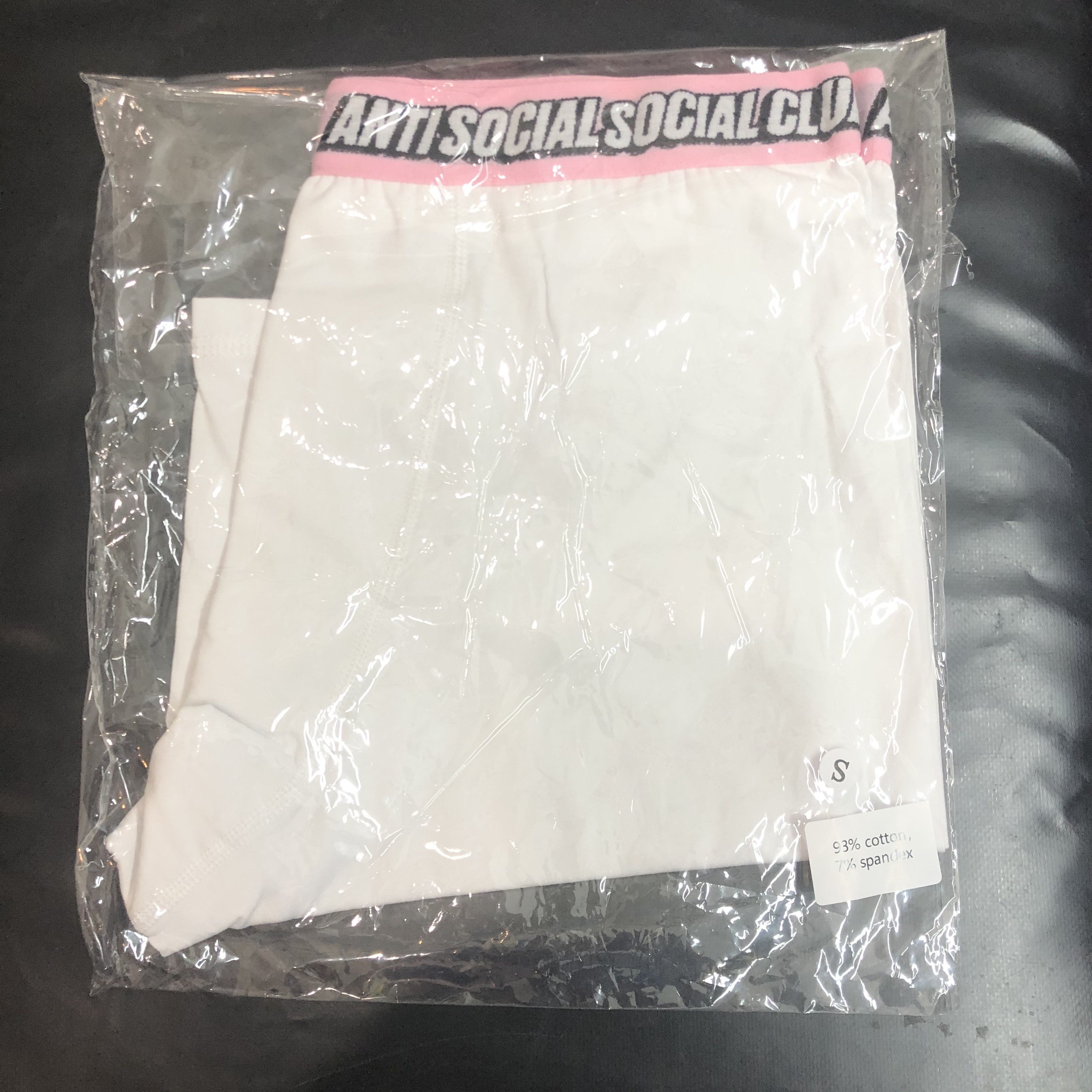 Anti Social Social Club DS ASSC Layers of You White Boxer Underwear shorts S Small Size 30 - 2 Thumbnail