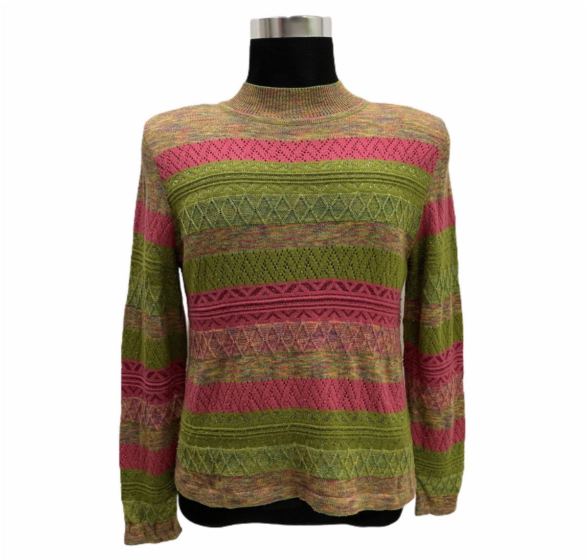 Aran Isles Knitwear × Designer LOBJIE Aran Navajo Native Isle like Coogi Knitwear Sweater Size M / US 6-8 / IT 42-44 - 1 Thumbnail