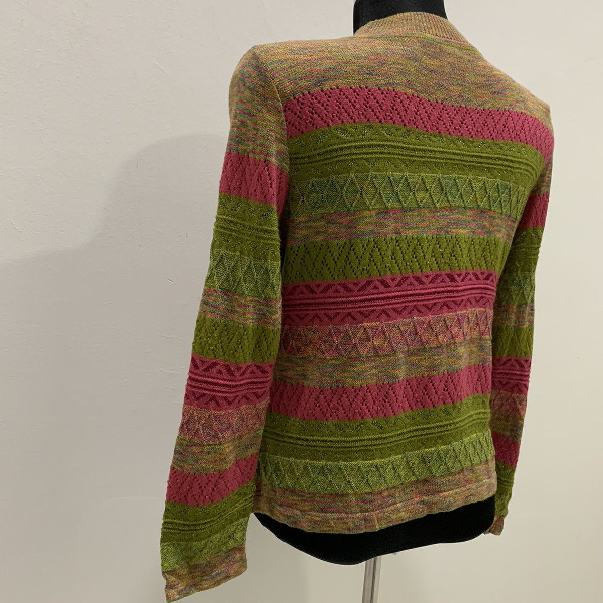 Aran Isles Knitwear × Designer LOBJIE Aran Navajo Native Isle like Coogi Knitwear Sweater Size M / US 6-8 / IT 42-44 - 12 Thumbnail