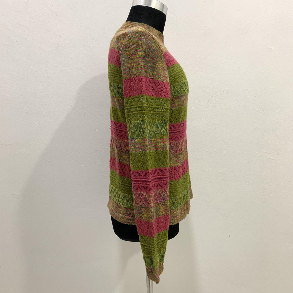 Aran Isles Knitwear × Designer LOBJIE Aran Navajo Native Isle like Coogi Knitwear Sweater Size M / US 6-8 / IT 42-44 - 7 Thumbnail