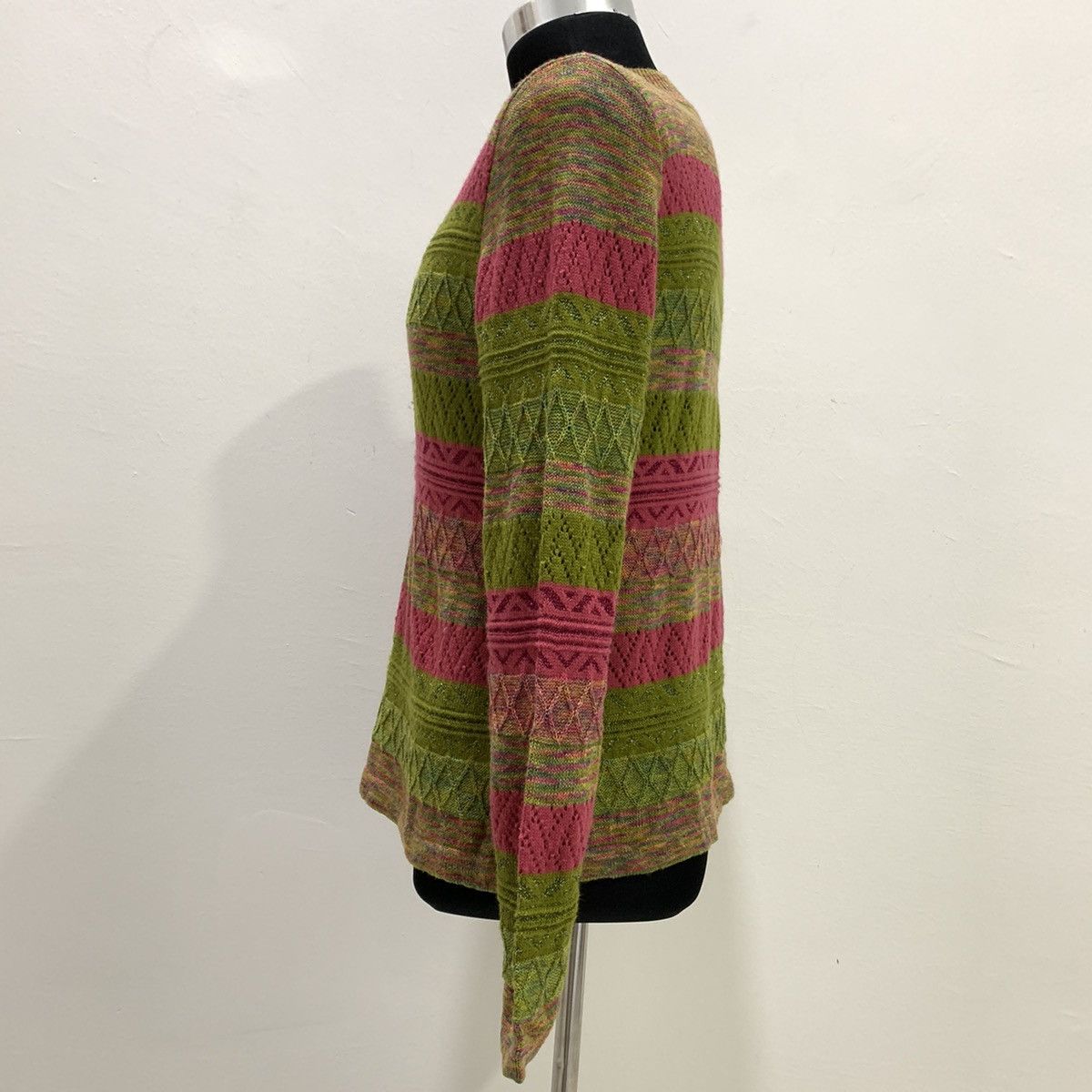 Aran Isles Knitwear × Designer LOBJIE Aran Navajo Native Isle like Coogi Knitwear Sweater Size M / US 6-8 / IT 42-44 - 8 Thumbnail