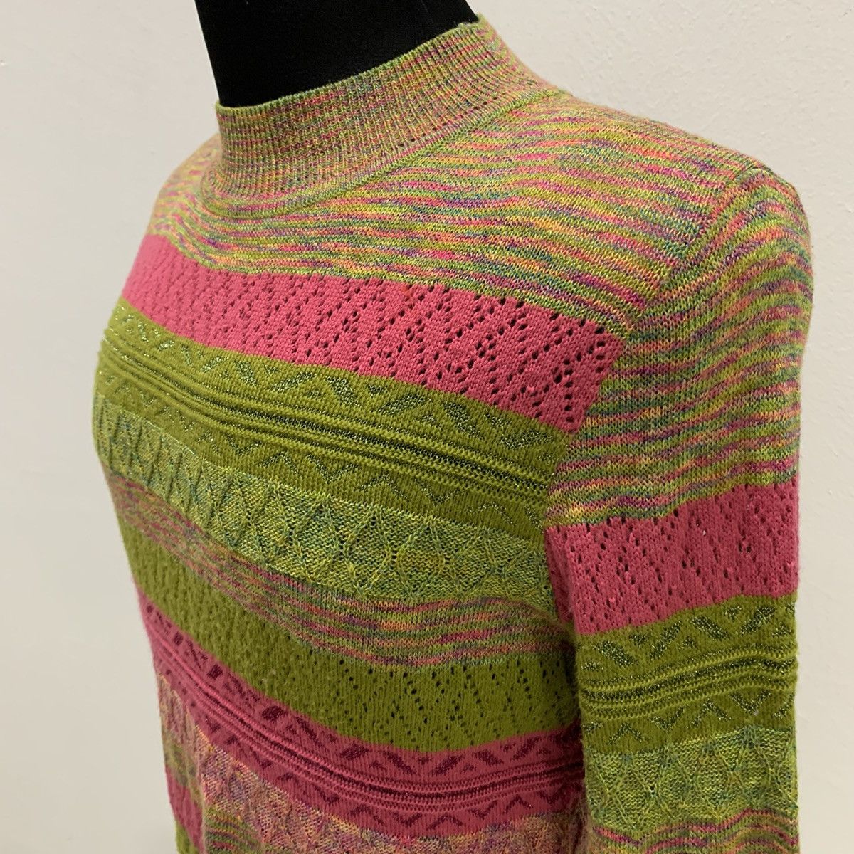 Aran Isles Knitwear × Designer LOBJIE Aran Navajo Native Isle like Coogi Knitwear Sweater Size M / US 6-8 / IT 42-44 - 6 Thumbnail