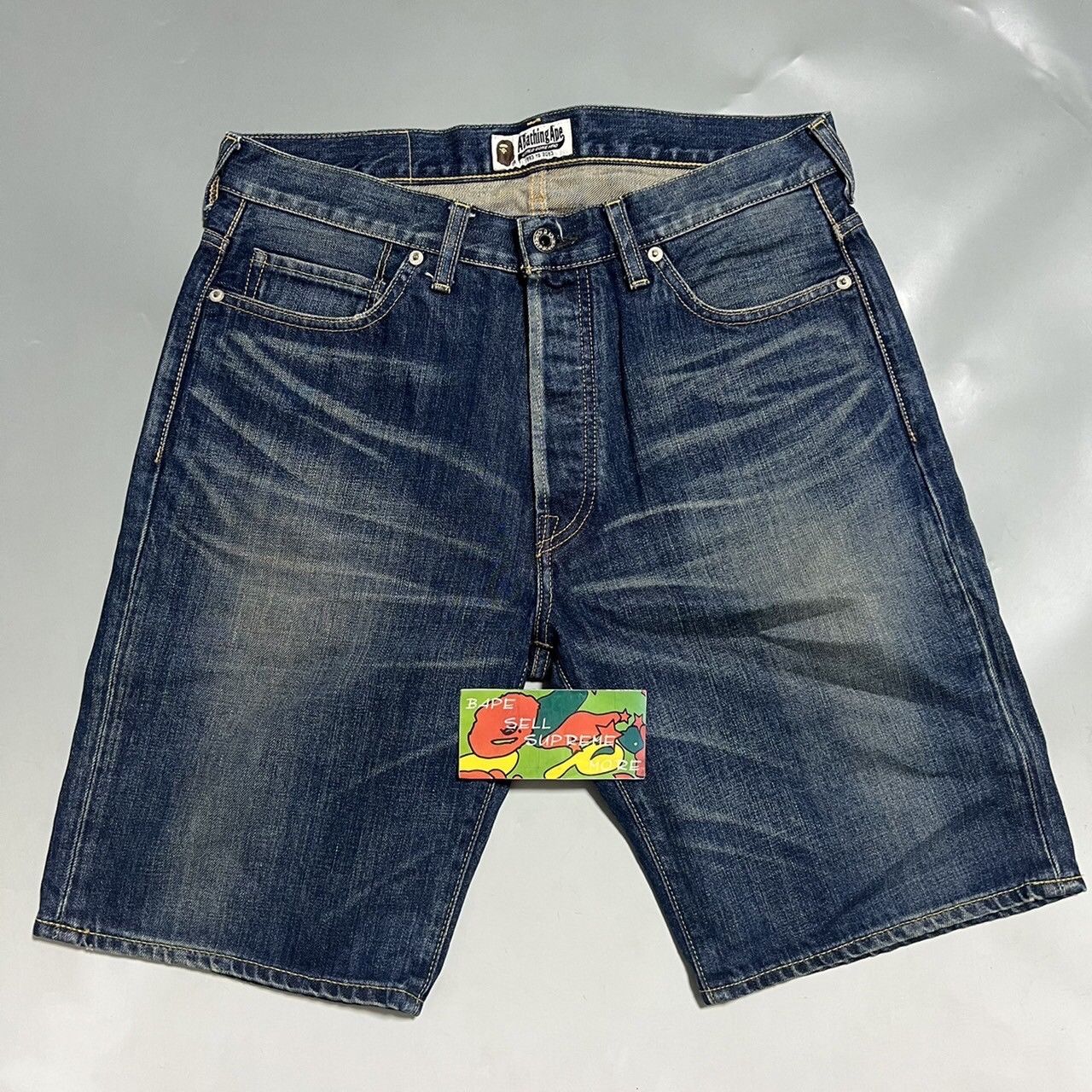 Bape 3D Bape Sta Denim Shorts Size US 32 / EU 48 - 2 Thumbnail
